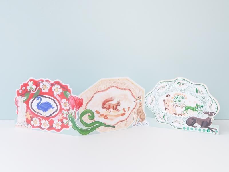 Romantic Platter Concertina Card by Polly Fern