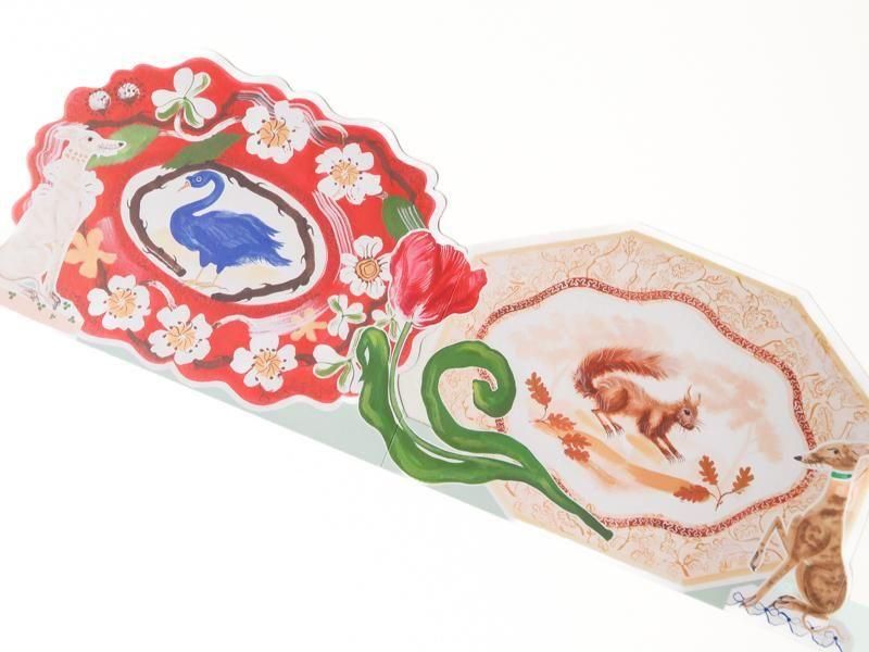 Romantic Platter Concertina Card by Polly Fern