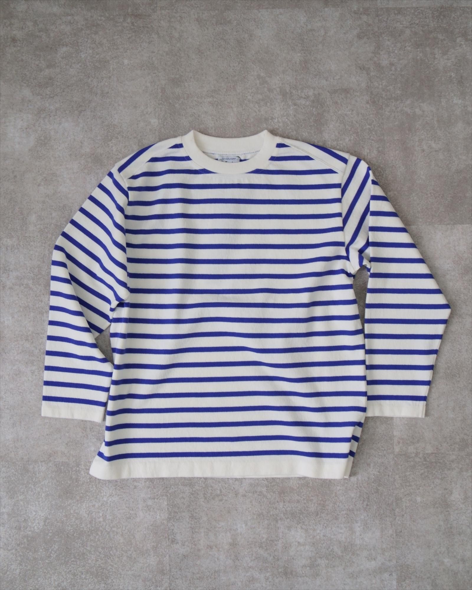 手洗いによる洗濯処理ができるYonetomi 米富繊維 バスク ボーダー BASQUE CREW NECK