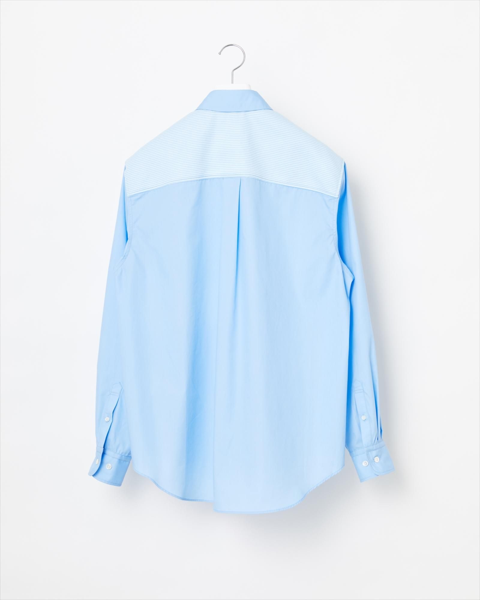 KNIT PATCHWORK LONG SLEEVES SHIRT - Yonetomi STORE ONLINE