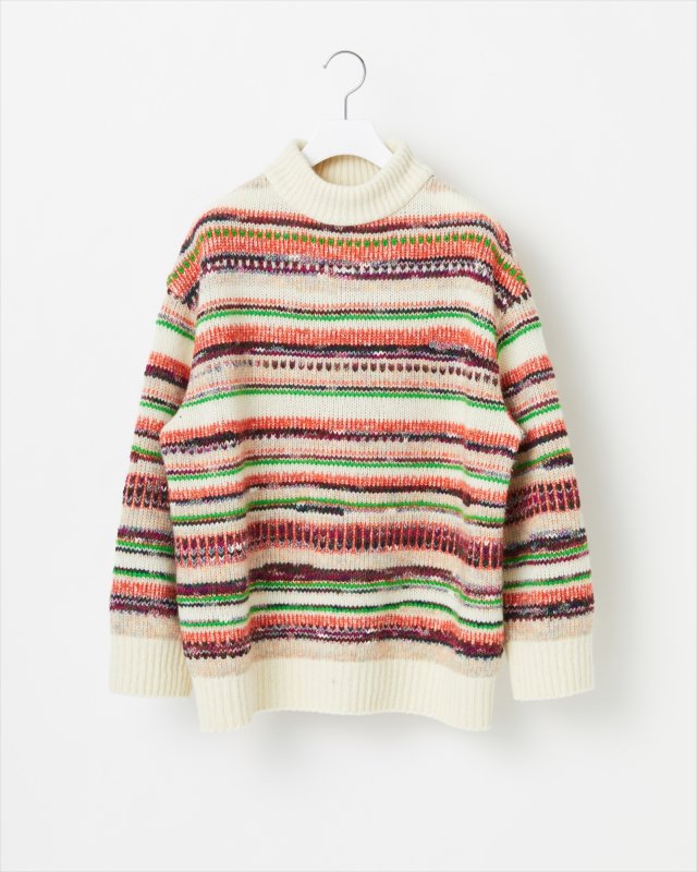 NATURAL GRADIENT KNIT SWEATER