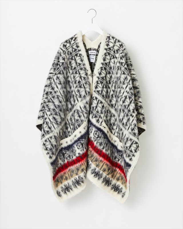 SHAGGY NORWEGIAN KNIT PONCHO