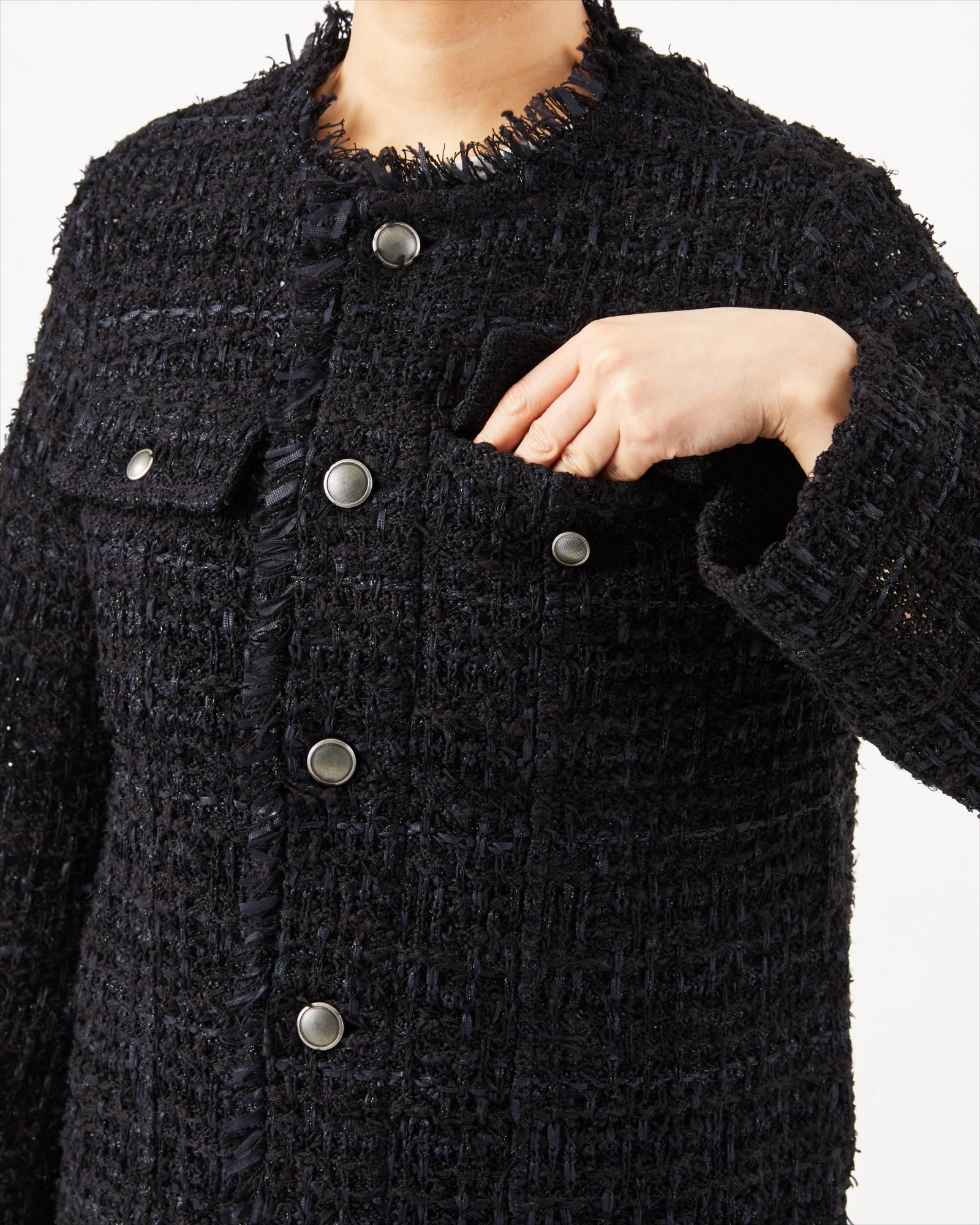 MONOCHROME TWEED JACKET - Yonetomi STORE ONLINE｜ヨネトミ