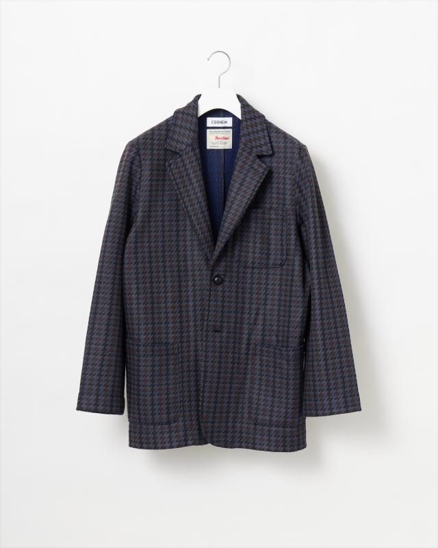 COOHEM  J.PRESS ORIGINALS 2B KNIT GUN CLUB CHECK BLAZER