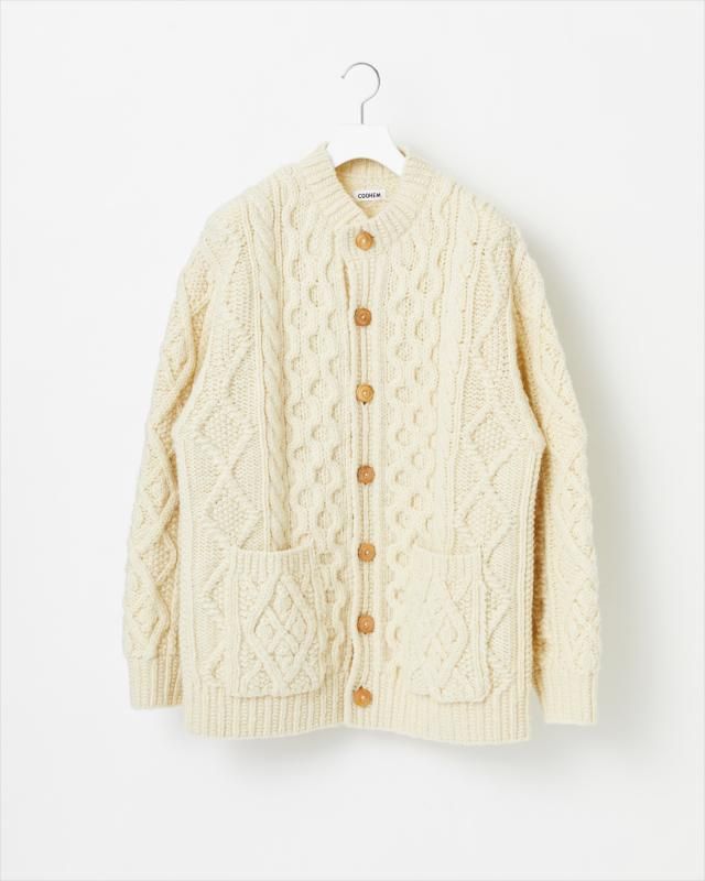 SUPER BIG ARAN KNIT CARDIGAN
