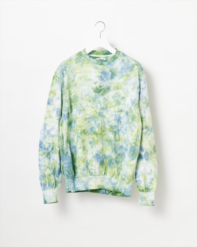 FLOWER TIE DYE KNIT PULLOVER