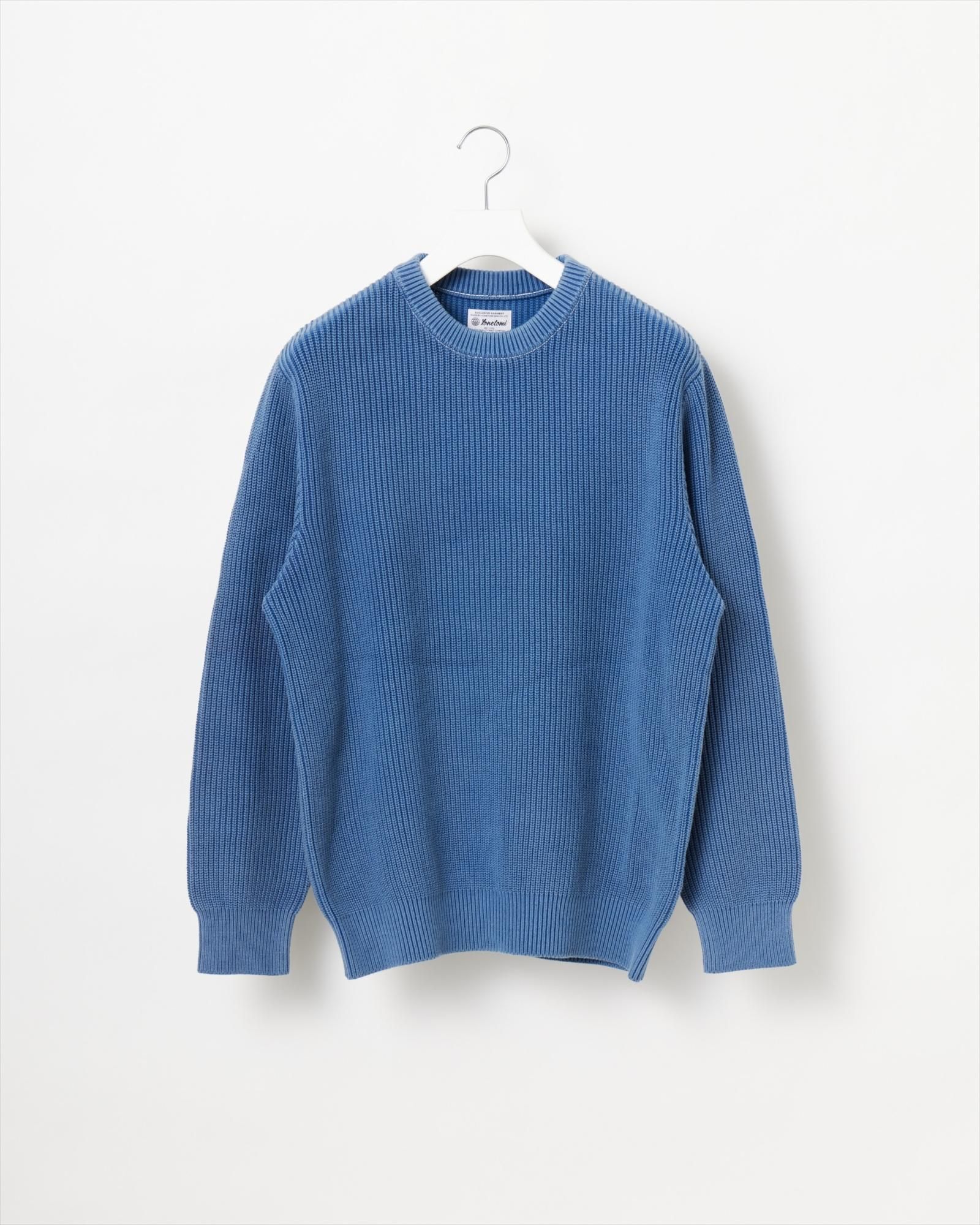 STONE WASH RIB KNIT PULLOVER - Yonetomi STORE ONLINE|ヨネトミ