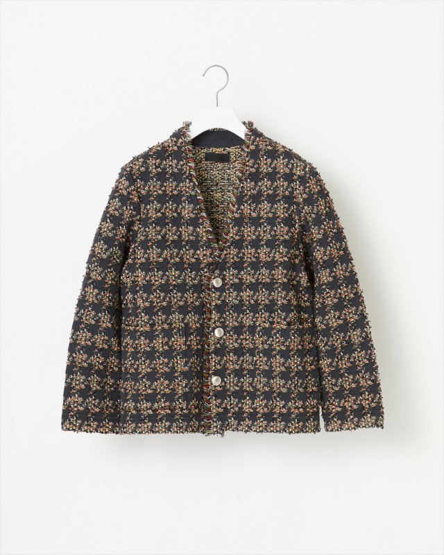 HOUNDSTOOTH TWEED JACKET