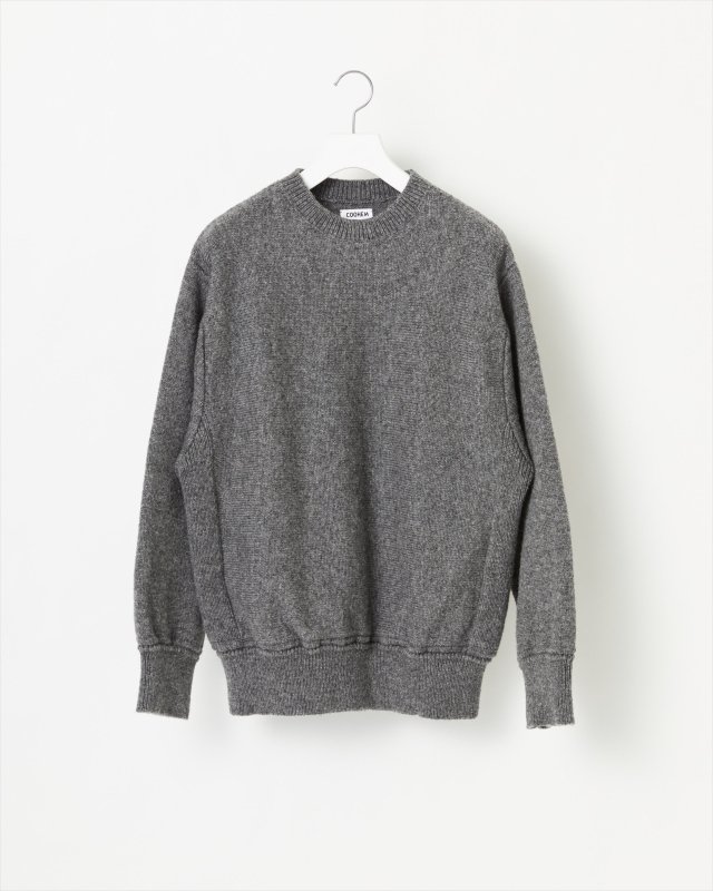 WOOL REVERSE KNIT PULLOVER