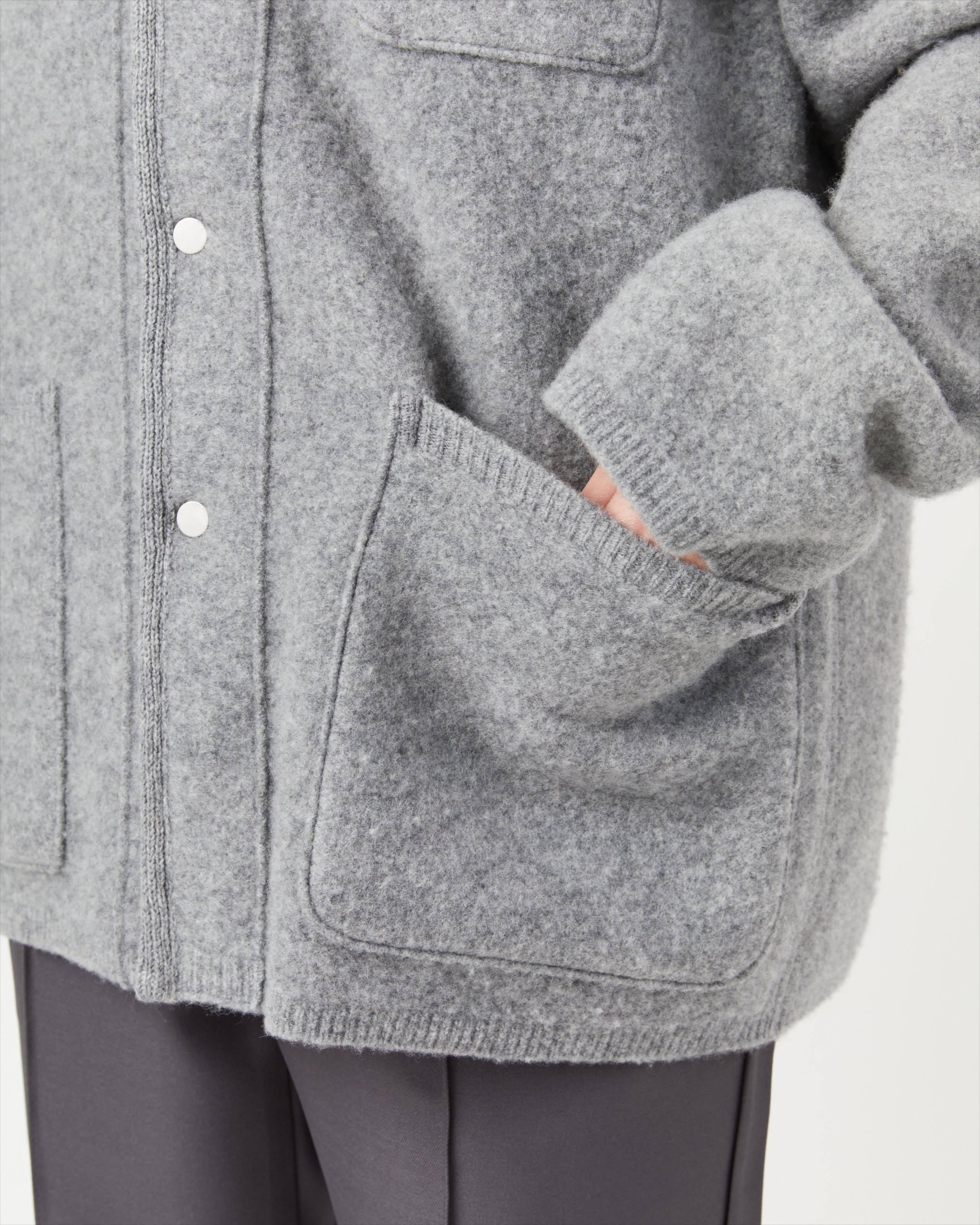 WOOL FELT KNIT JACKET - Yonetomi STORE ONLINE｜ヨネトミストア