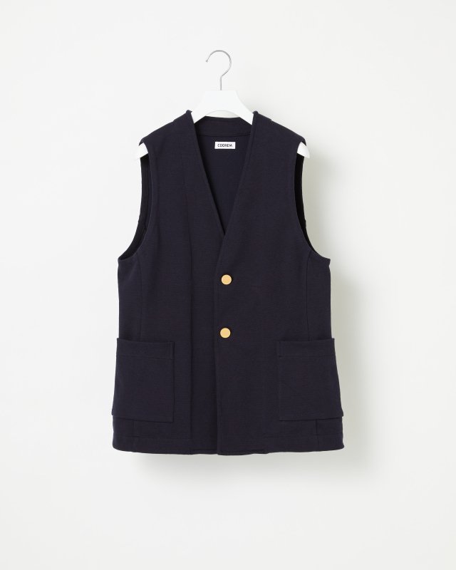 WAVE COTTON KNIT VEST