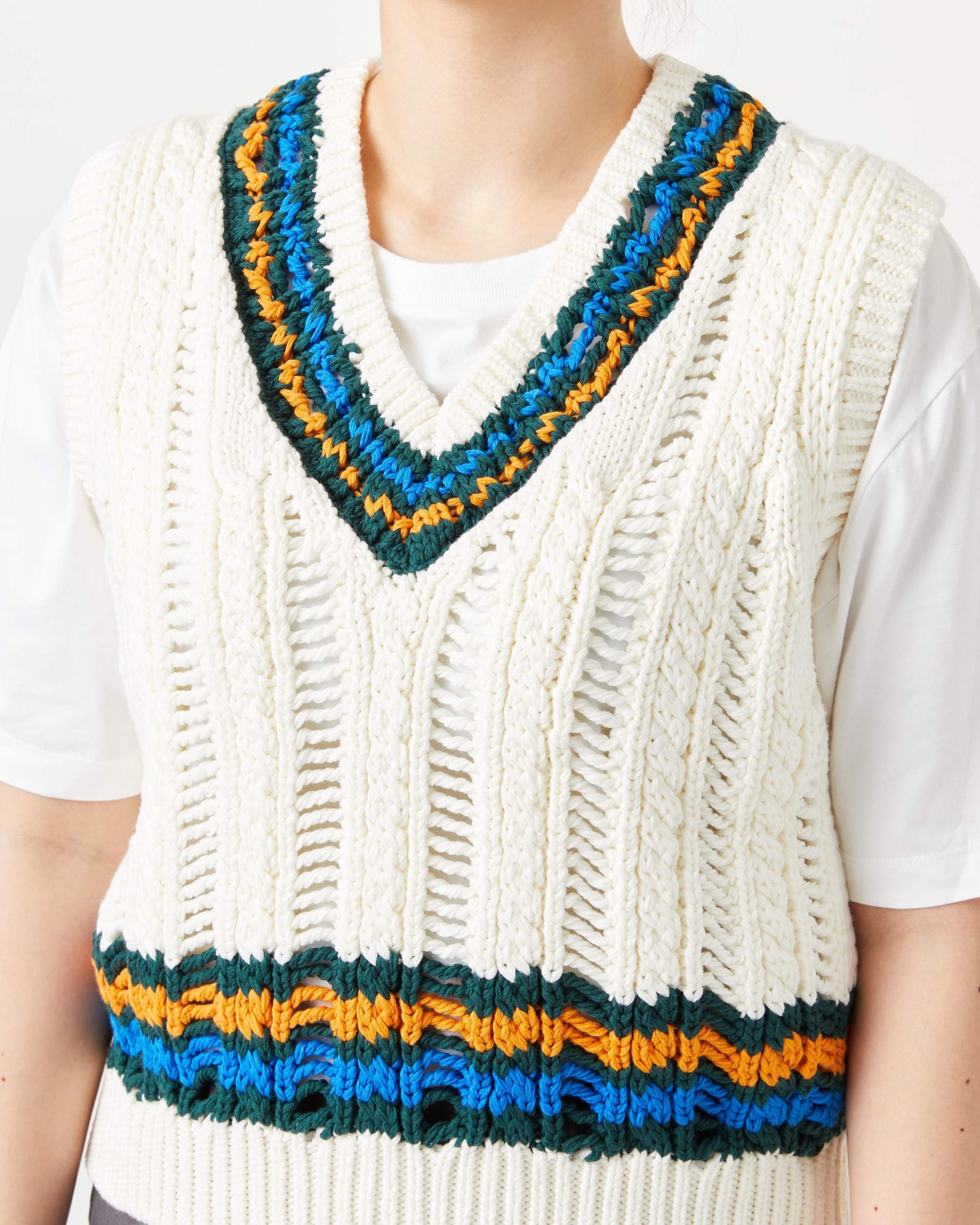 （訳ありセール 格安） VEST KNIT TILDEN SUKASHI - ONLINE｜ヨネトミ STORE Yonetomi ニット/セーター