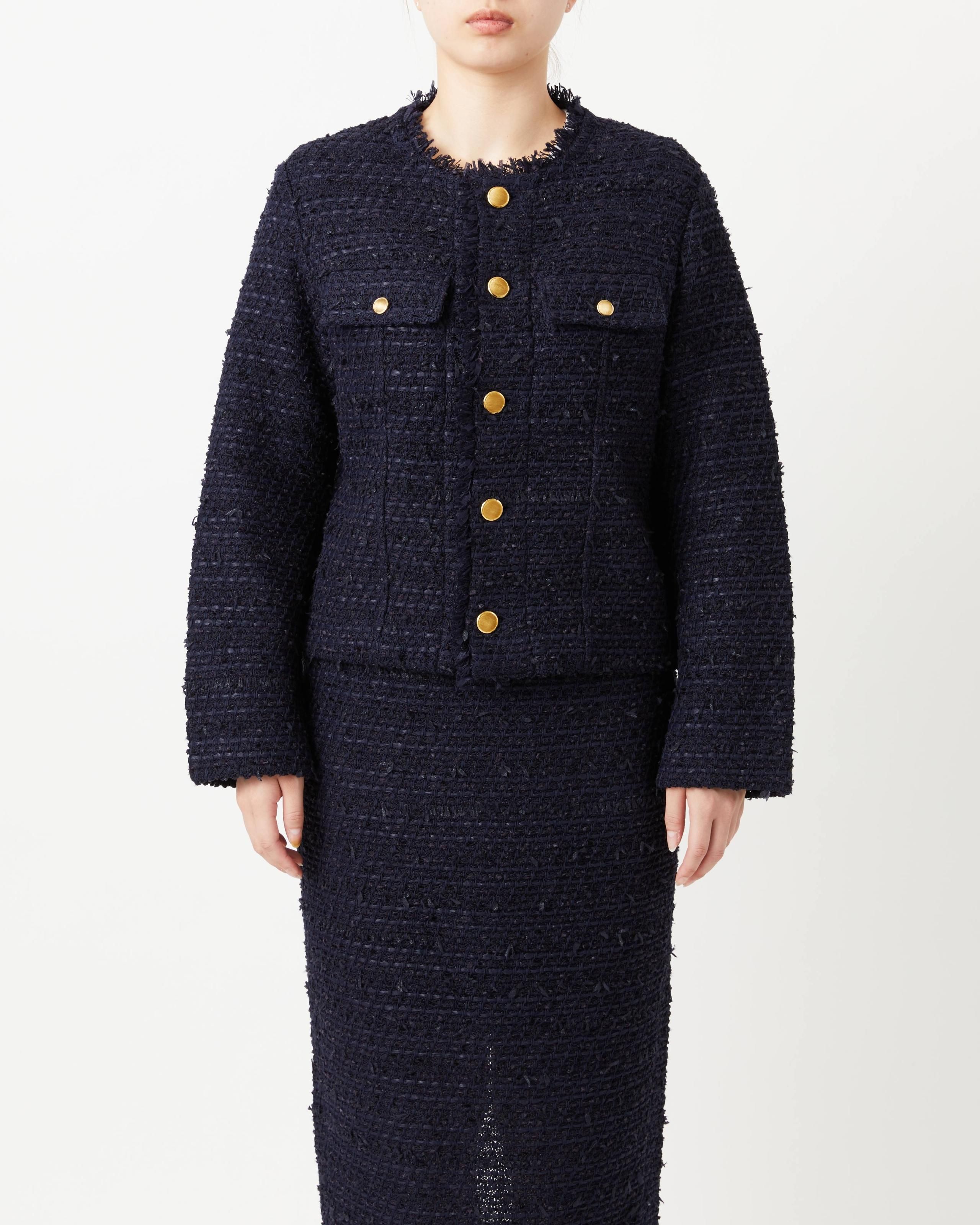 BASIC TWEED JACKET - Yonetomi STORE ONLINE｜ヨネトミストア
