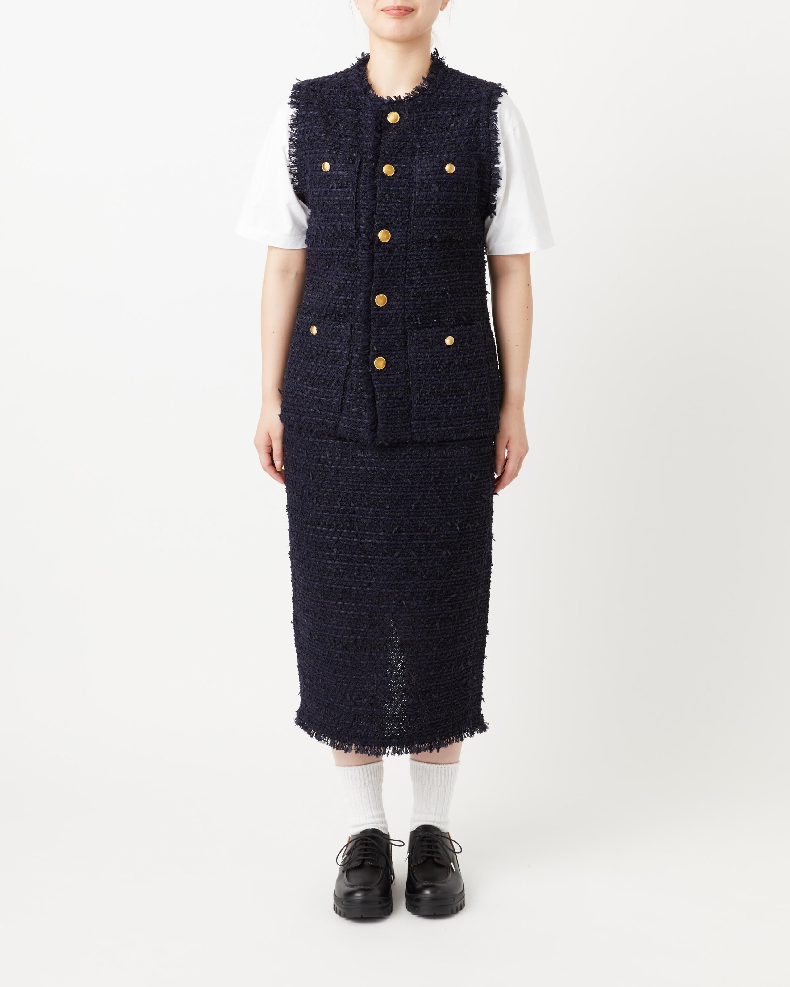 BASIC TWEED VEST - Yonetomi STORE ONLINE｜ヨネトミストアオンライン