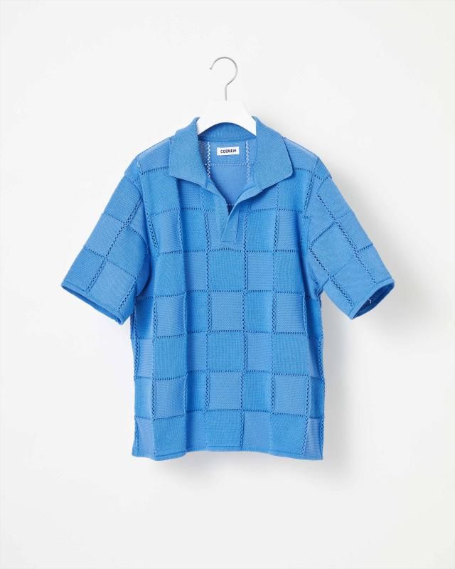 LINKS CHECK KNIT PULLOVER