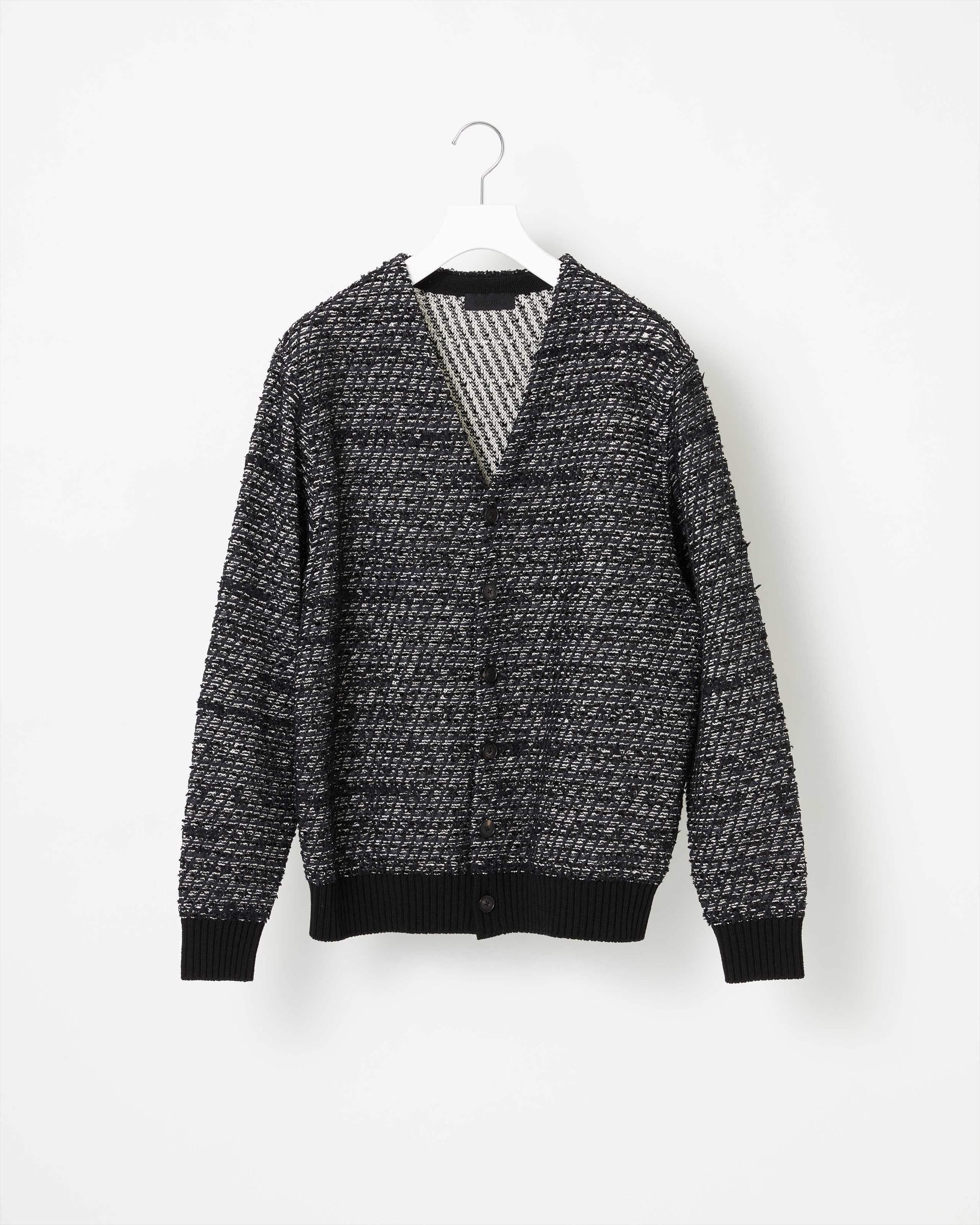 【美品】コーヘン Yonestomi Tweed ミックスツイード カーディガン 美品】コーヘン Yonestomi Tweed ミックスツイード カーディガン
