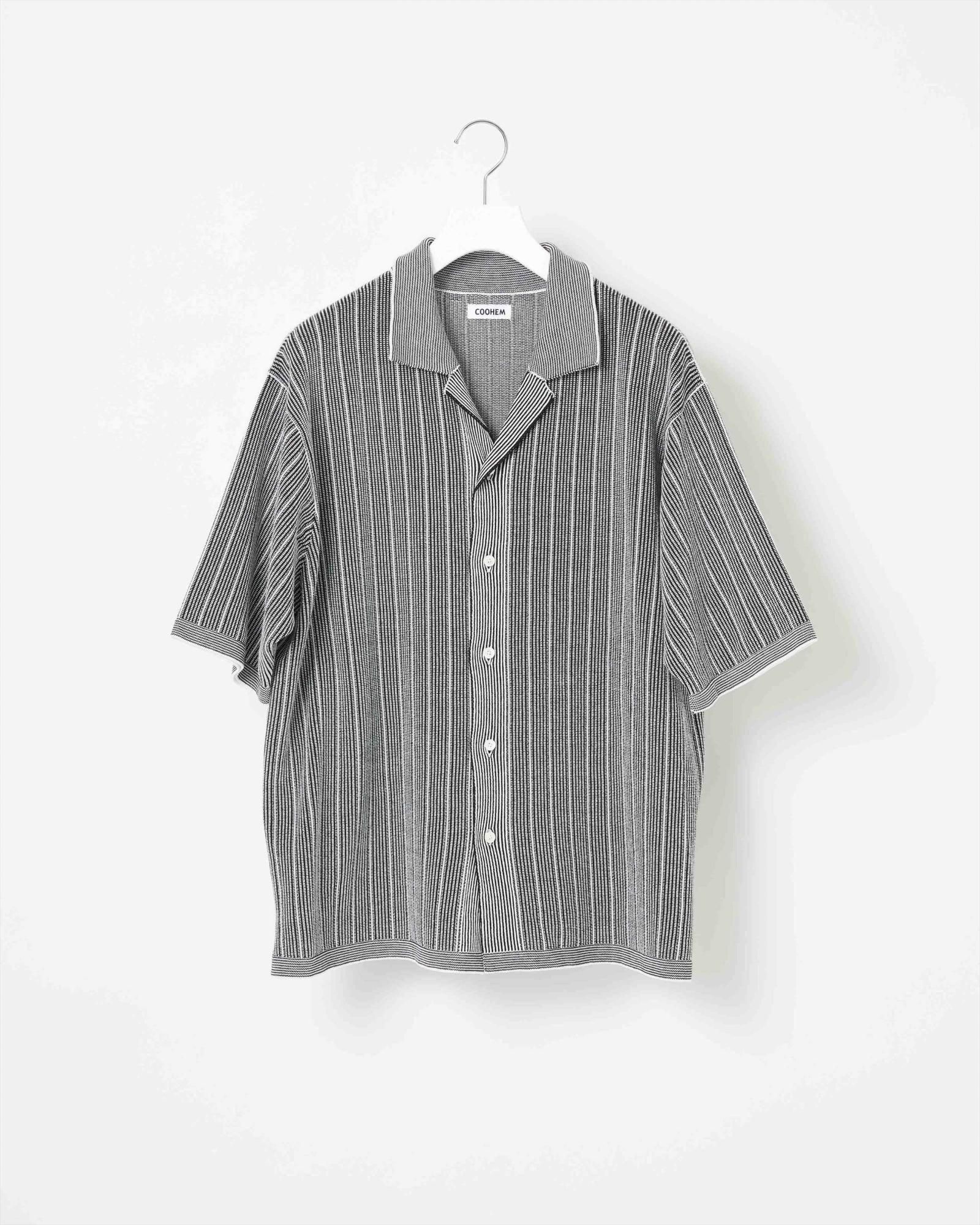 COTTON STRIPE KNIT SHIRT - Yonetomi STORE ONLINE|ヨネトミ COTTON STRIPE KNIT SHIRT - Yonetomi STORE ONLINE|ヨネトミ