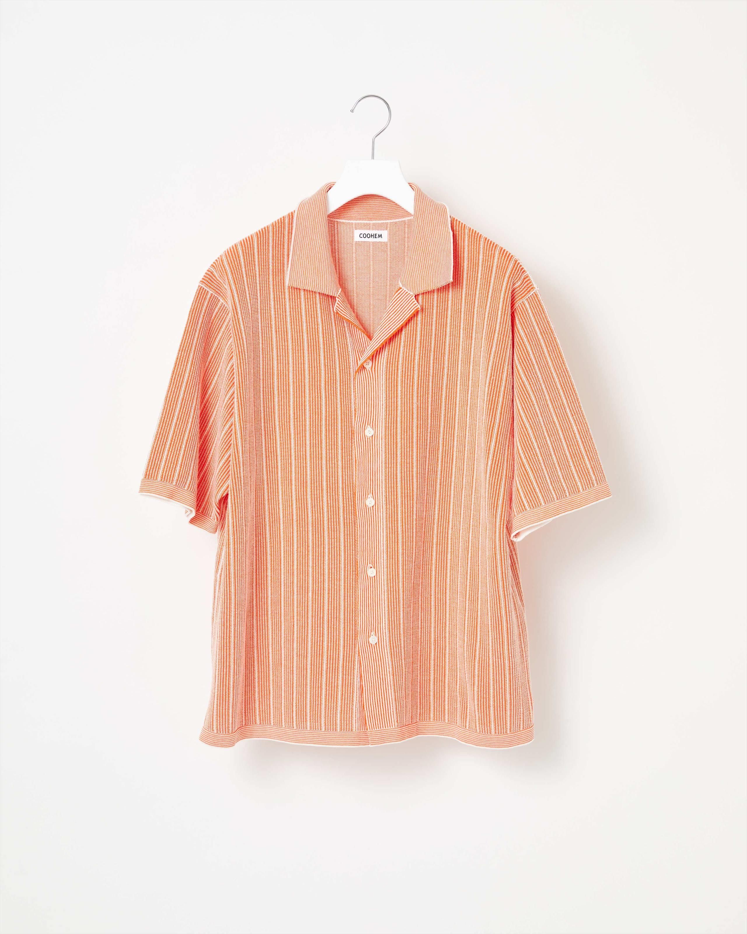 COTTON STRIPE KNIT SHIRT - Yonetomi STORE ONLINE|ヨネトミ COTTON STRIPE KNIT SHIRT - Yonetomi STORE ONLINE|ヨネトミ