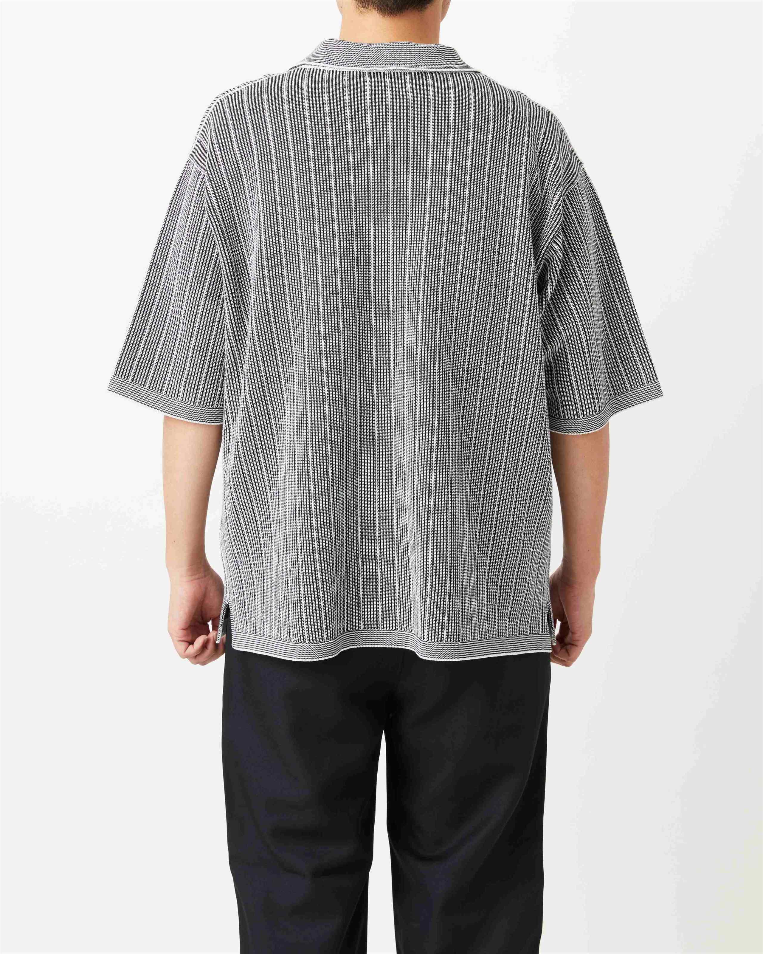 COTTON STRIPE KNIT SHIRT - Yonetomi STORE ONLINE｜ヨネトミストアオンライン