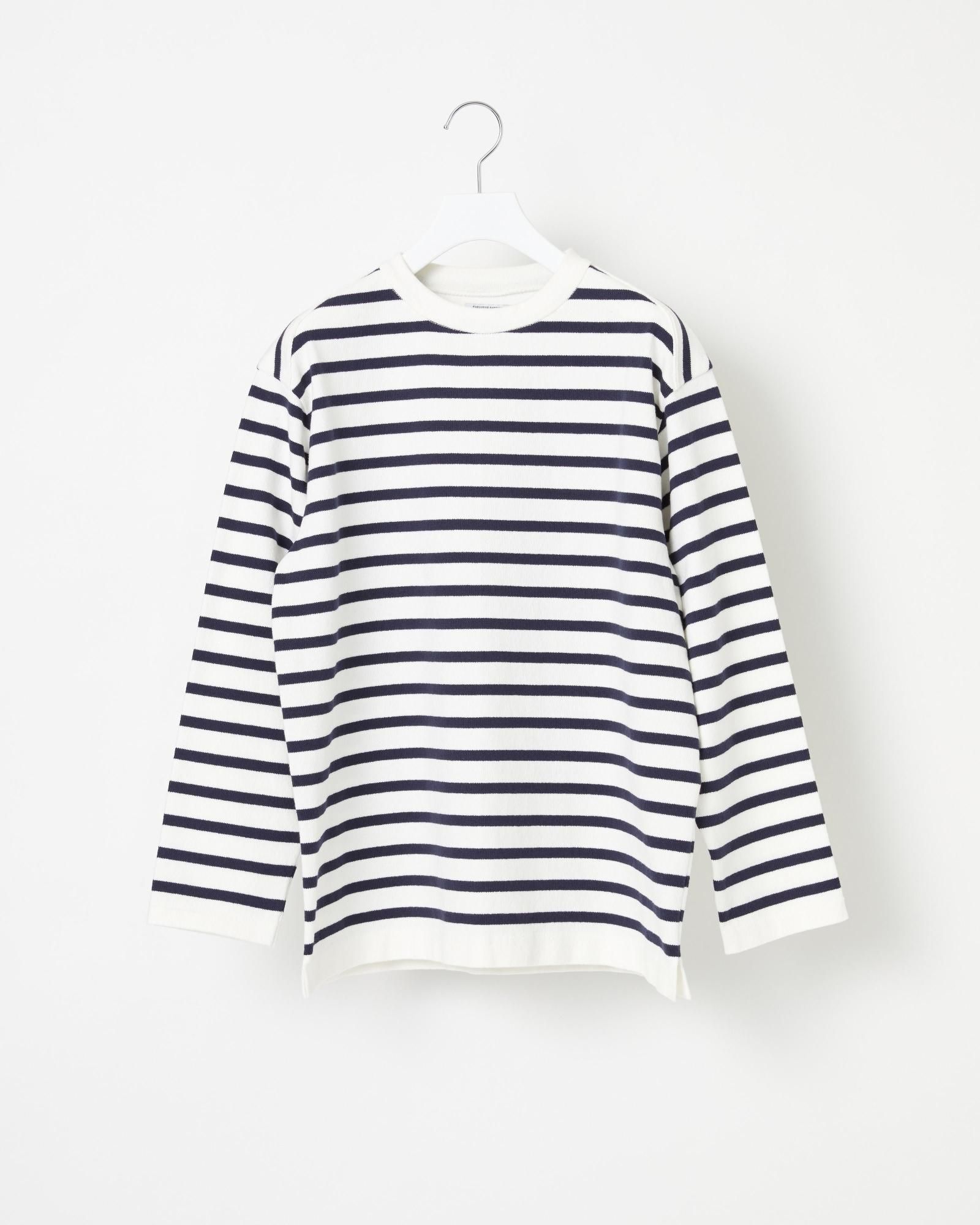 WAVE COTTON BASQUE KNIT PULLOVER 〈CREW NECK〉 - Yonetomi