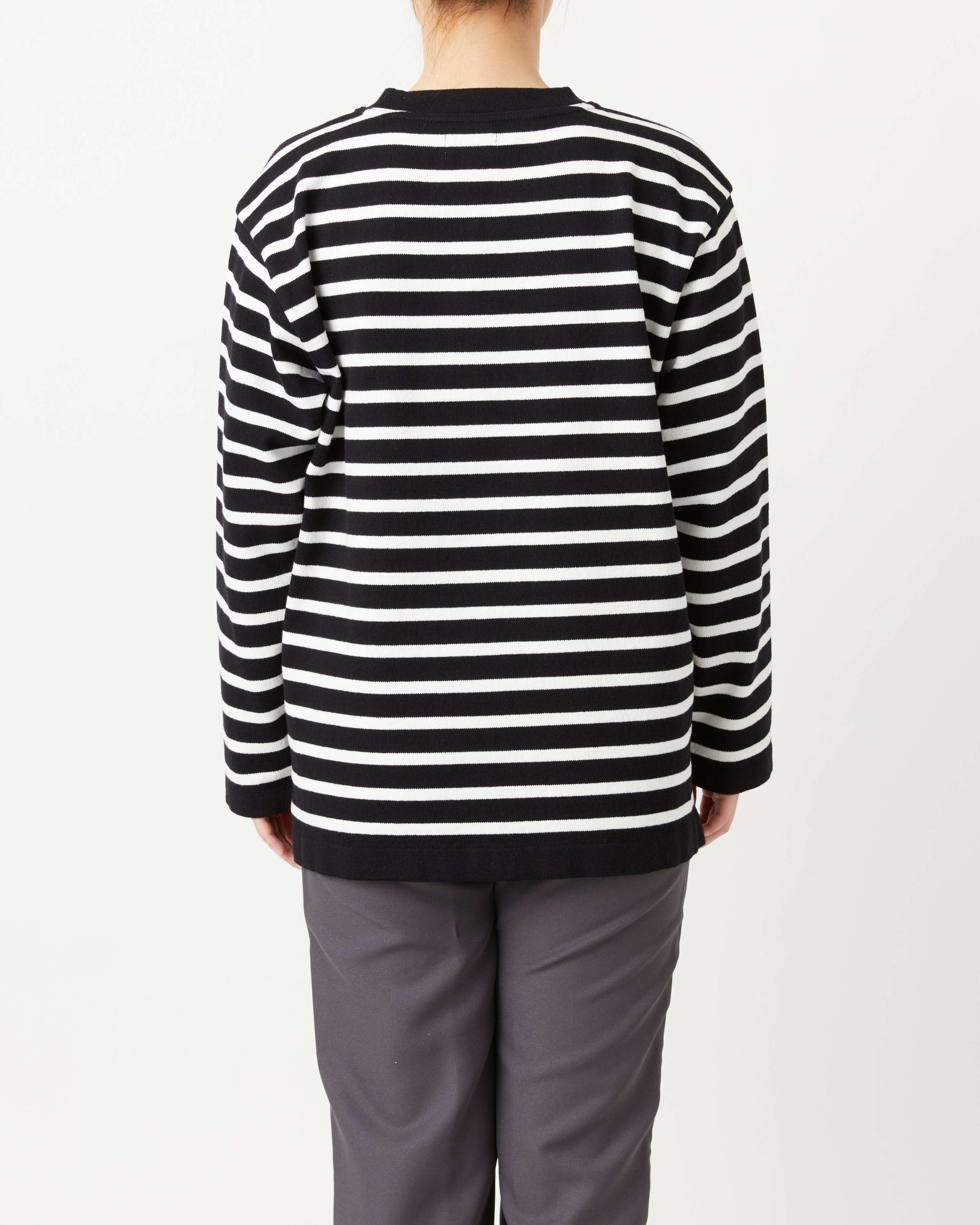 WAVE COTTON BASQUE KNIT PULLOVER 〈CREW NECK〉 - Yonetomi STORE