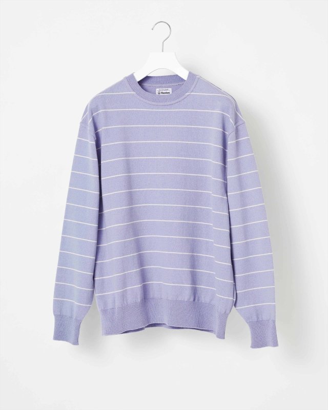 WAVE COTTON KNIT PULLOVER 〈BORDER〉