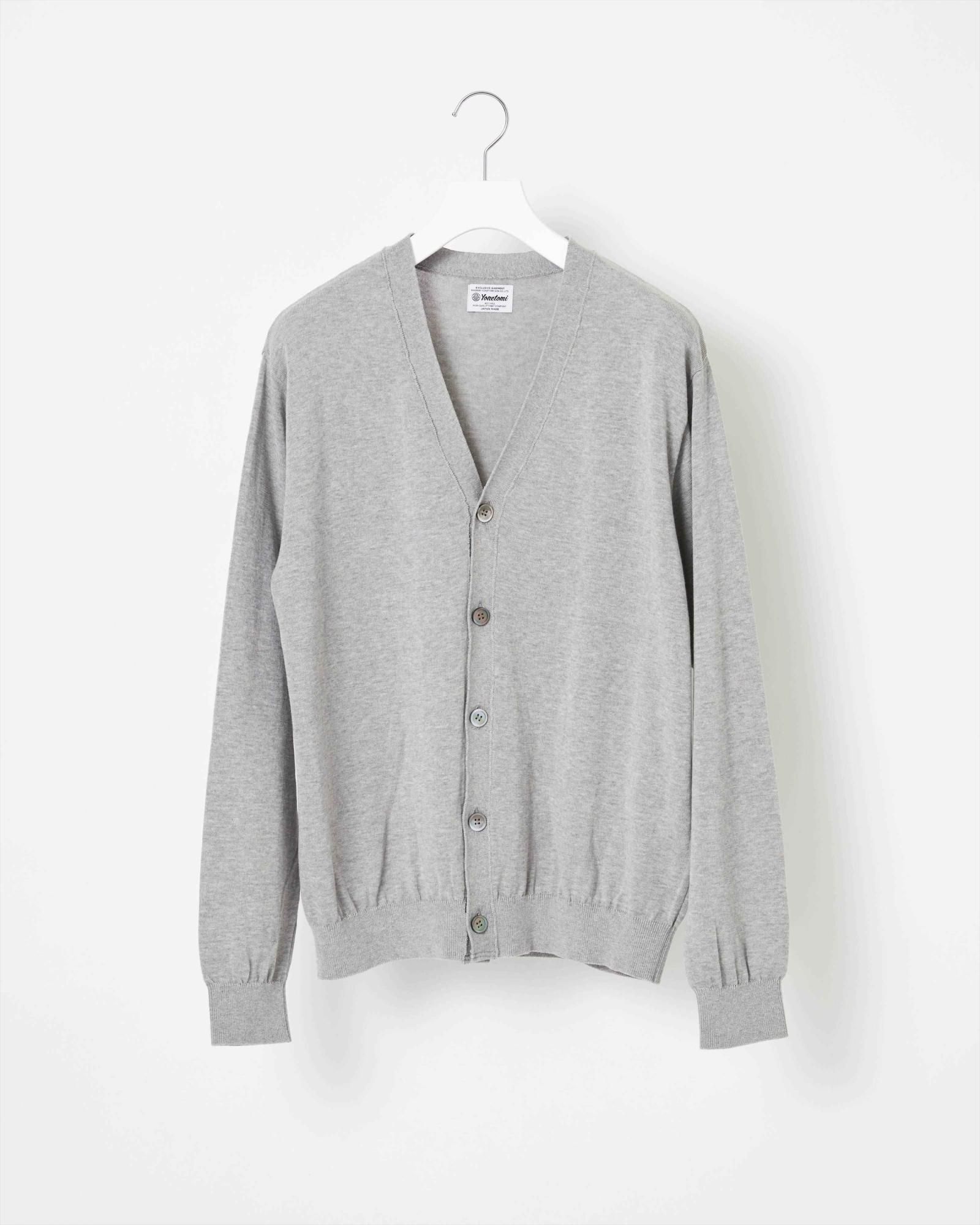 HIGH TWIST COTTON KNIT CARDIGAN - Yonetomi STORE ONLINE HIGH TWIST COTTON KNIT CARDIGAN - Yonetomi STORE ONLINE