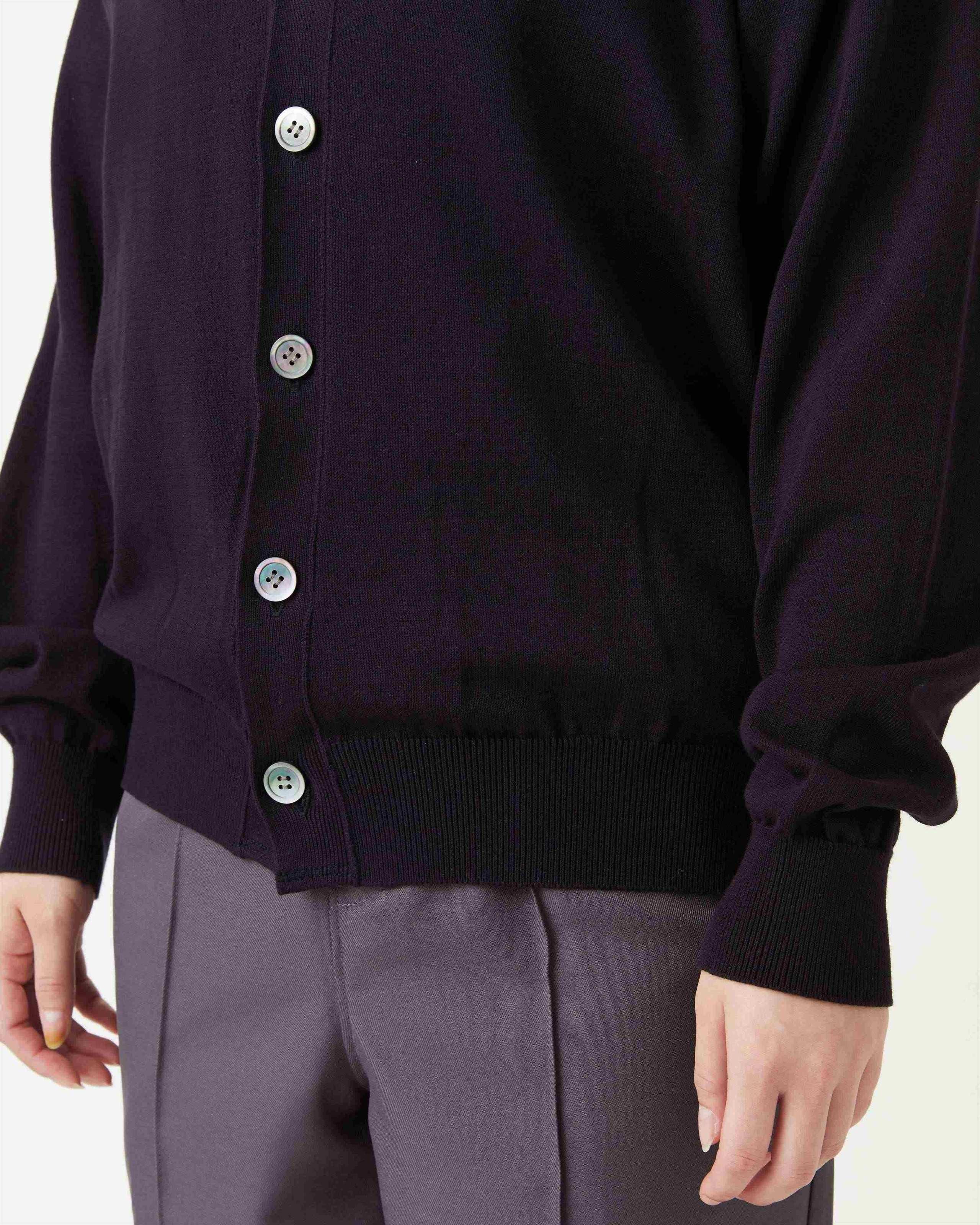 HIGH TWIST COTTON KNIT CARDIGAN - Yonetomi STORE ONLINE HIGH TWIST COTTON KNIT CARDIGAN - Yonetomi STORE ONLINE