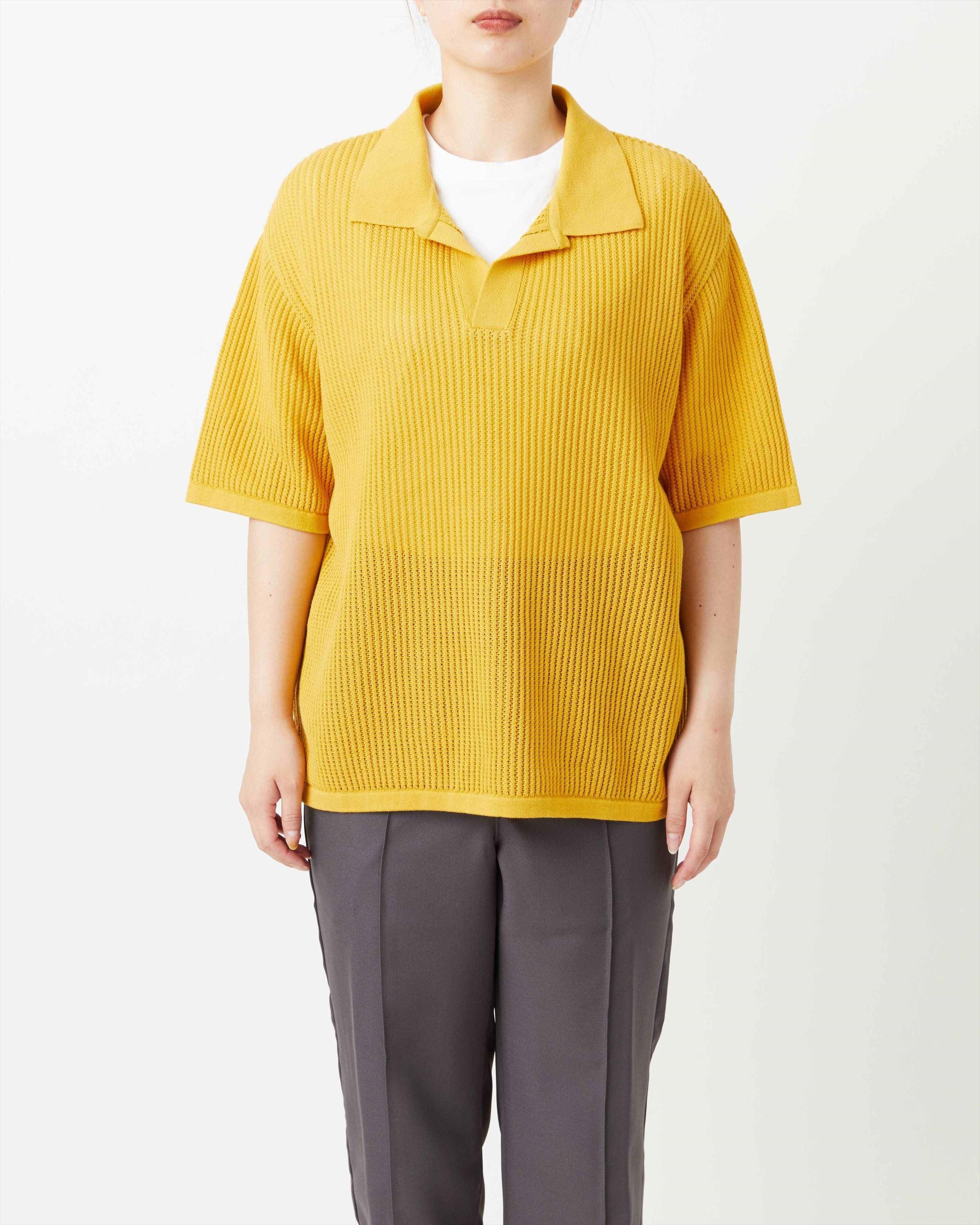 トップス yonetomi 25ss COTTON SUKASHI KNIT SHIRT COTTON SUKASHI KNIT SHIRT - Yonetomi STORE ONLINE｜ヨネトミ