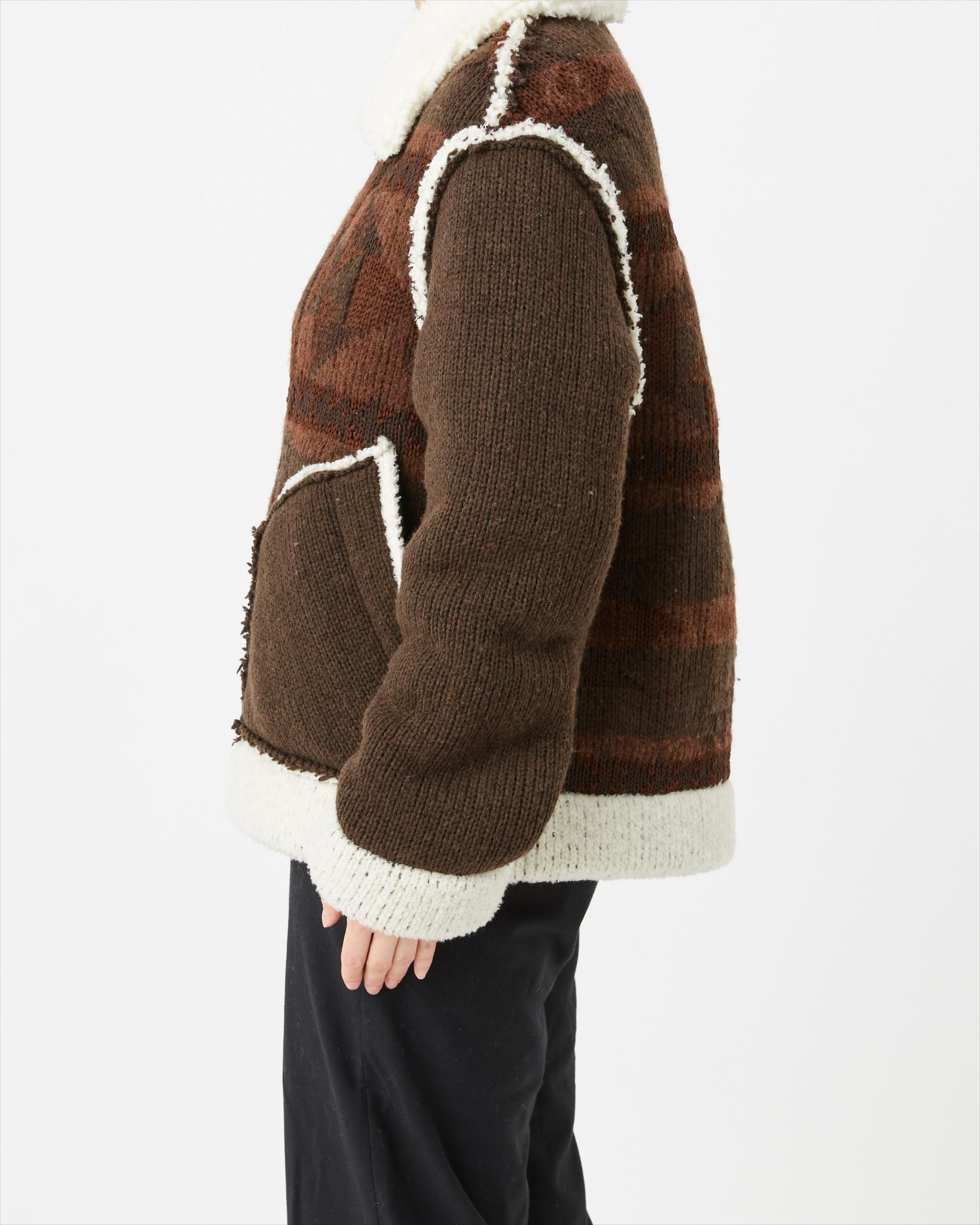 定価10万★未使用★COOHEMコーヘン　ネイティブジャガードニットコート 定価10万☆未使用☆COOHEMコーヘン ネイティブジャガードニット