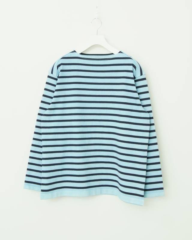 YonetomiWatanabe's GARMENT DYED BASQUE KNIT BOAT NECK PULLOVER