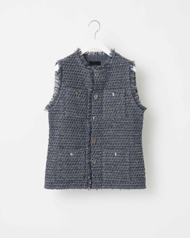 MONOCHROME TWEED JACKET - Yonetomi STORE ONLINE|ヨネトミ MONOCHROME TWEED JACKET - Yonetomi STORE ONLINE|ヨネトミ