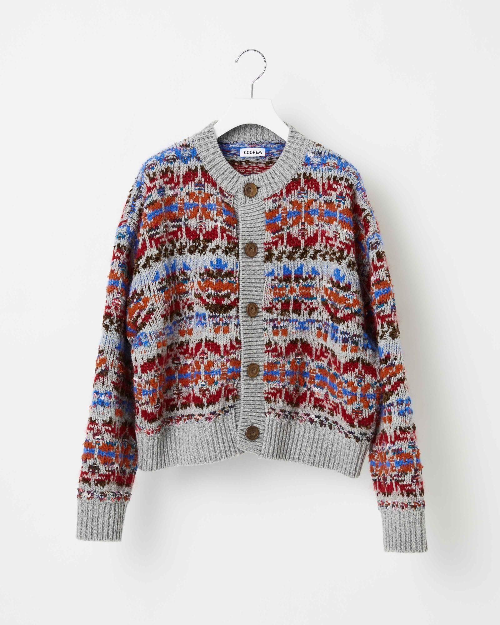 KOUHEN FAIR ISLE KNIT CARDIGAN - Yonetomi STORE ONLINE|ヨネ KOUHEN FAIR ISLE KNIT CARDIGAN - Yonetomi STORE ONLINE|ヨネ
