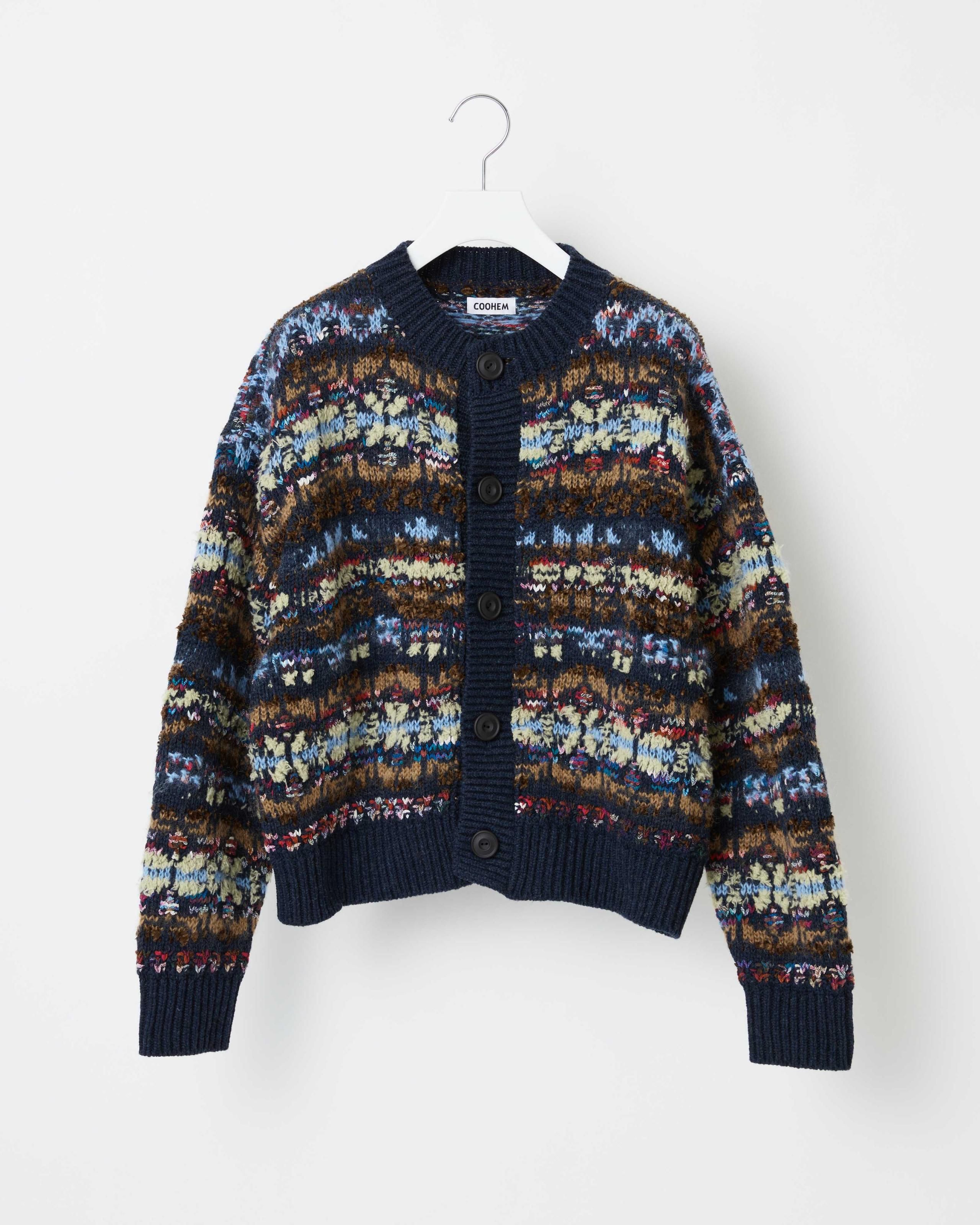 KOUHEN FAIR ISLE KNIT CARDIGAN - Yonetomi STORE ONLINE|ヨネ KOUHEN FAIR ISLE KNIT CARDIGAN - Yonetomi STORE ONLINE|ヨネ