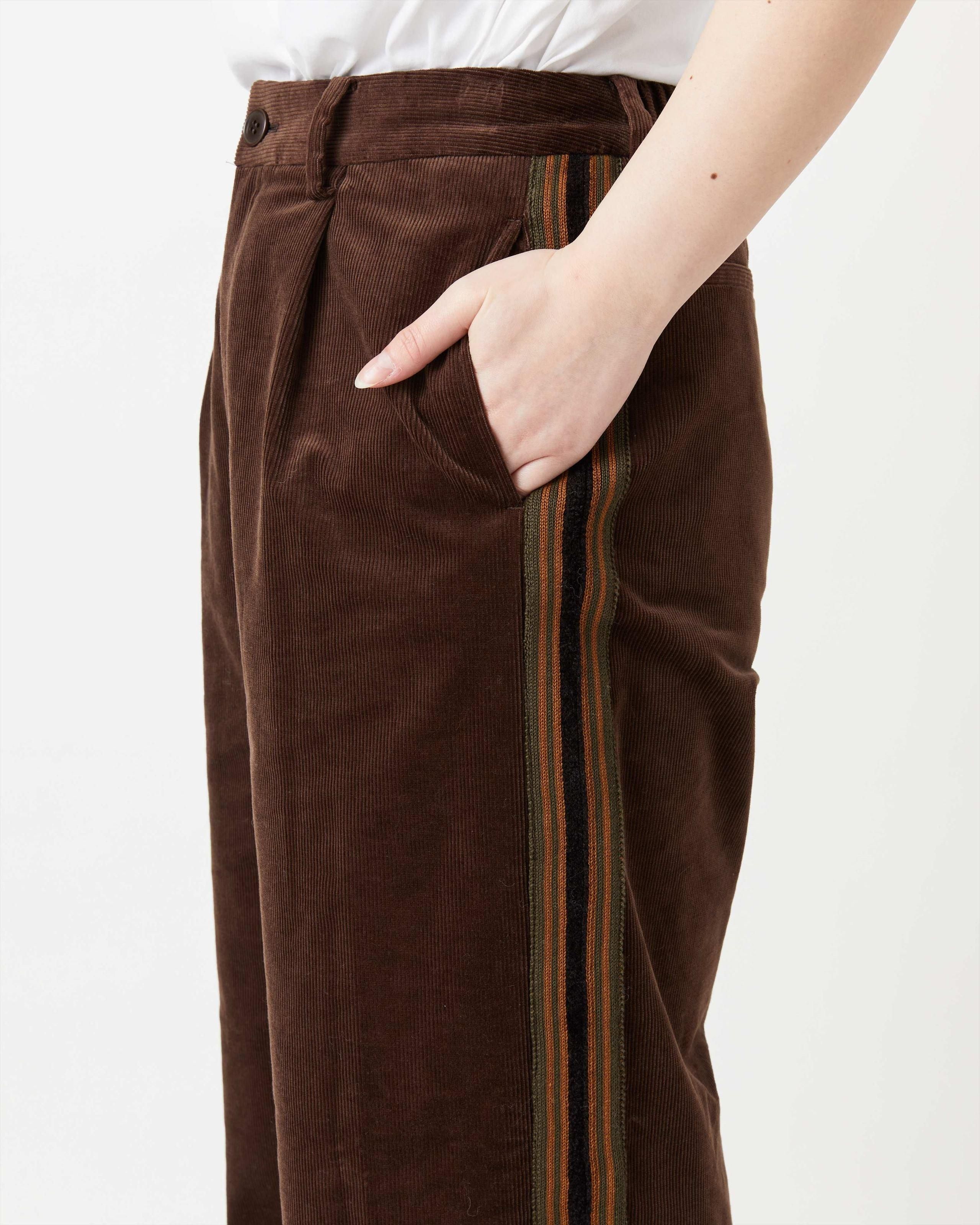KNIT SIDELINE CORDUROY PANTS - Yonetomi STORE ONLINE｜ヨネ