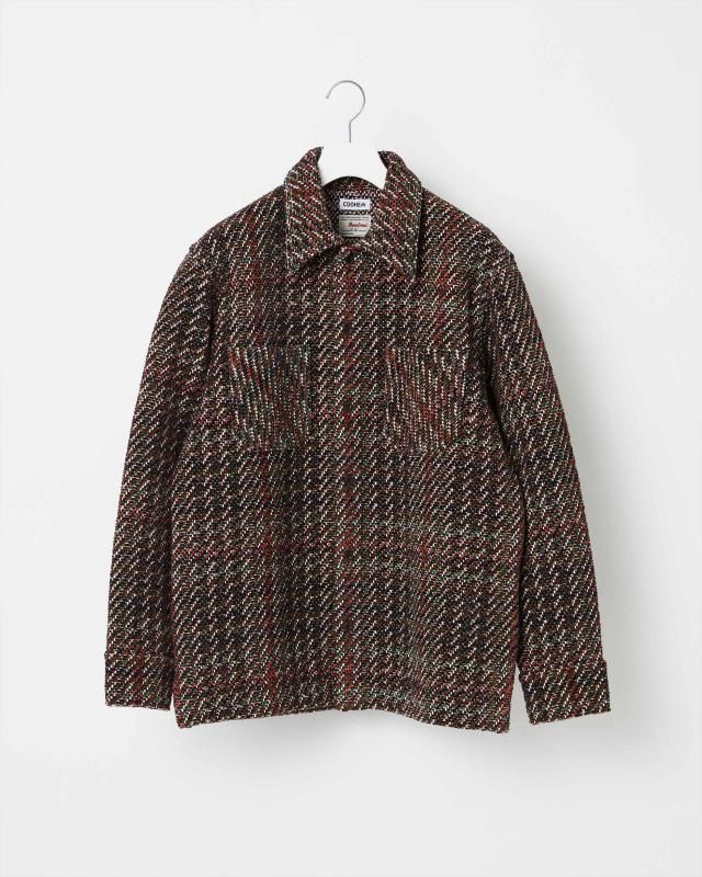 VELVET CHECK TWEED JACKET