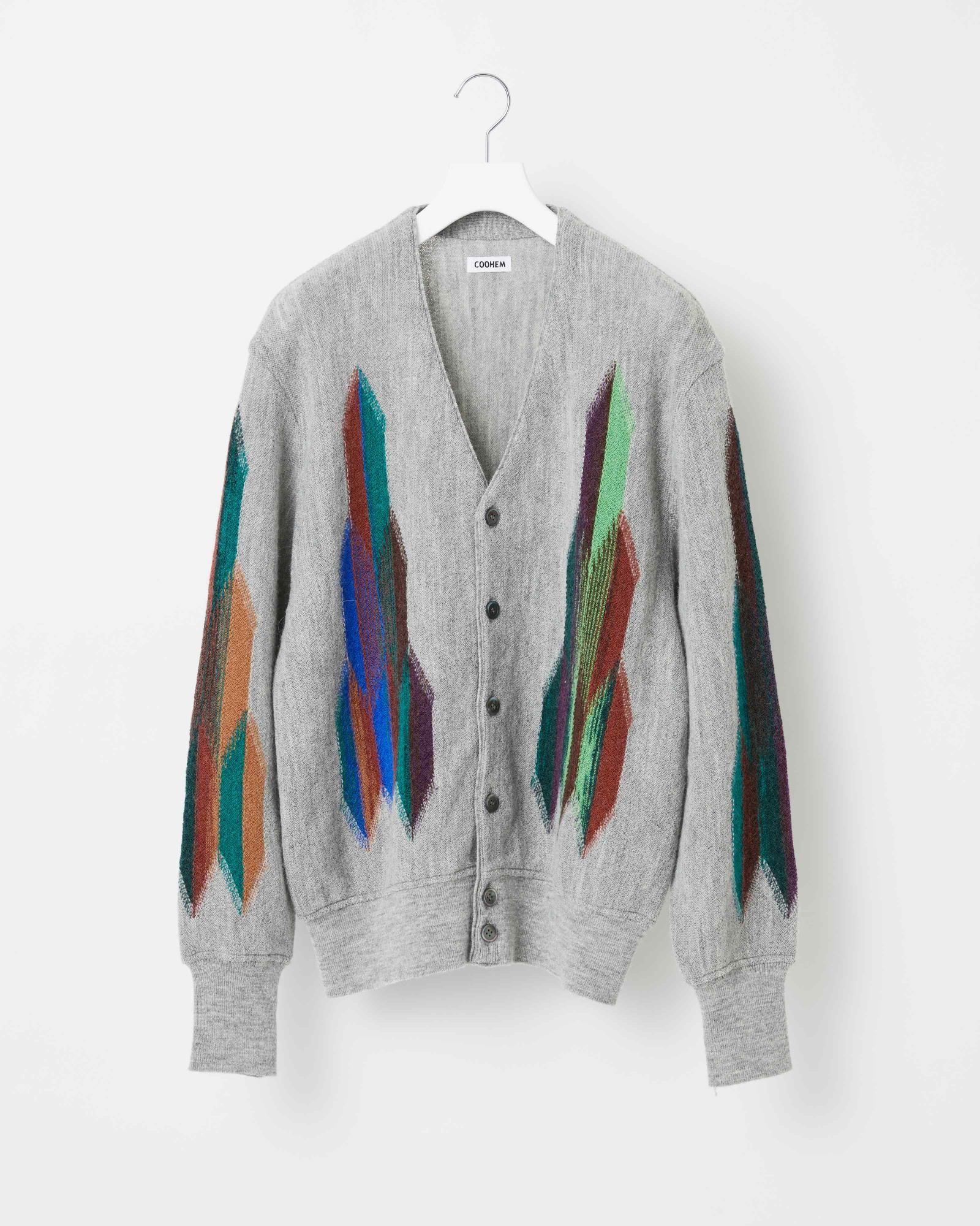 WOOL ALPACA INTERSIA KNIT CARDIGAN - Yonetomi STORE ONLINE WOOL ALPACA INTERSIA KNIT CARDIGAN - Yonetomi STORE ONLINE