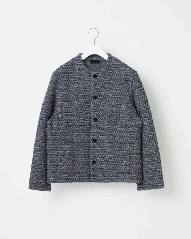 BASIC TWEED NO-COLLAR JACKET