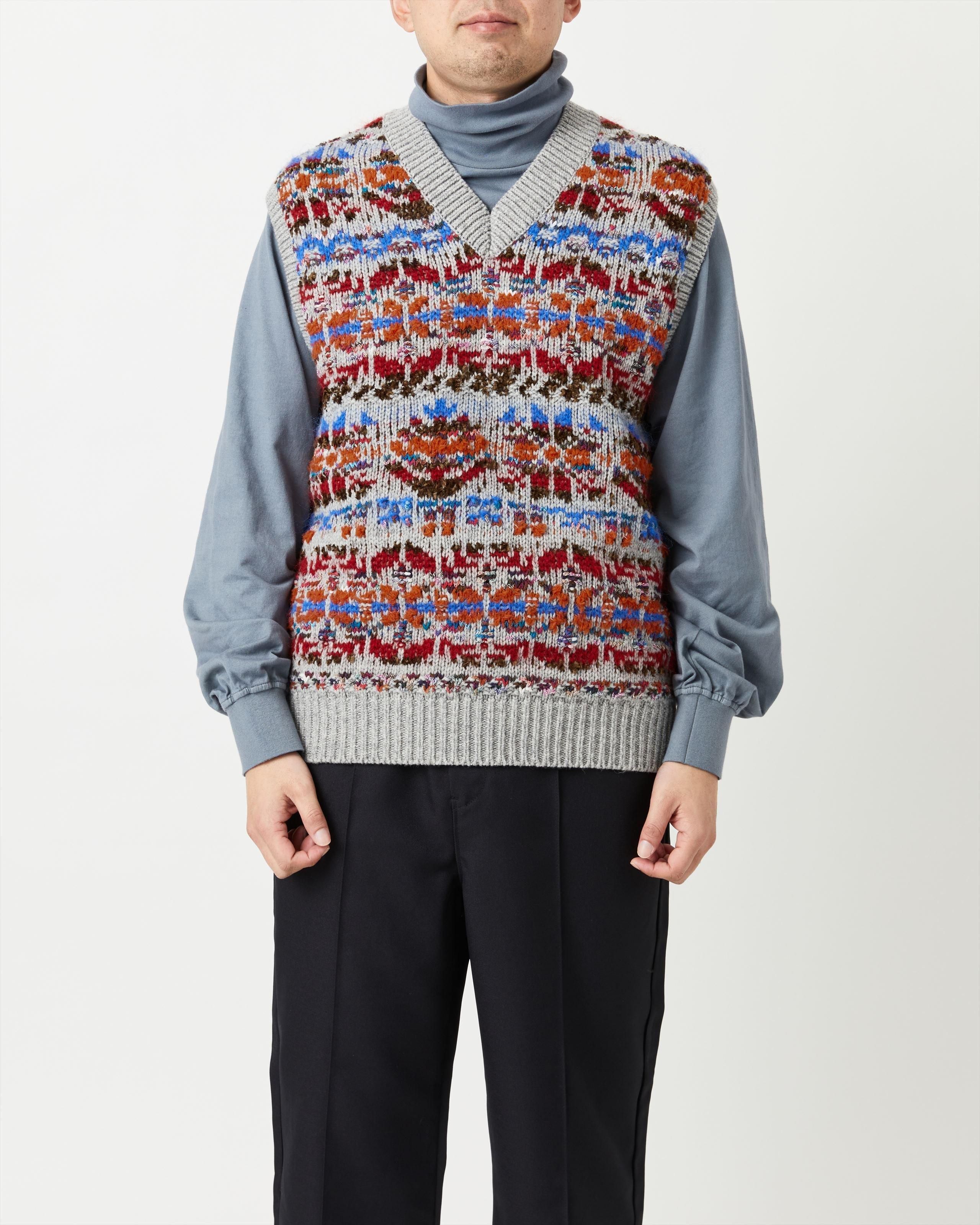 KOUHEN FAIR ISLE KNIT VEST - Yonetomi STORE ONLINE｜ヨネトミ
