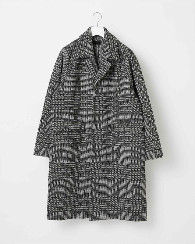 GLEN CHECK TWEED COAT