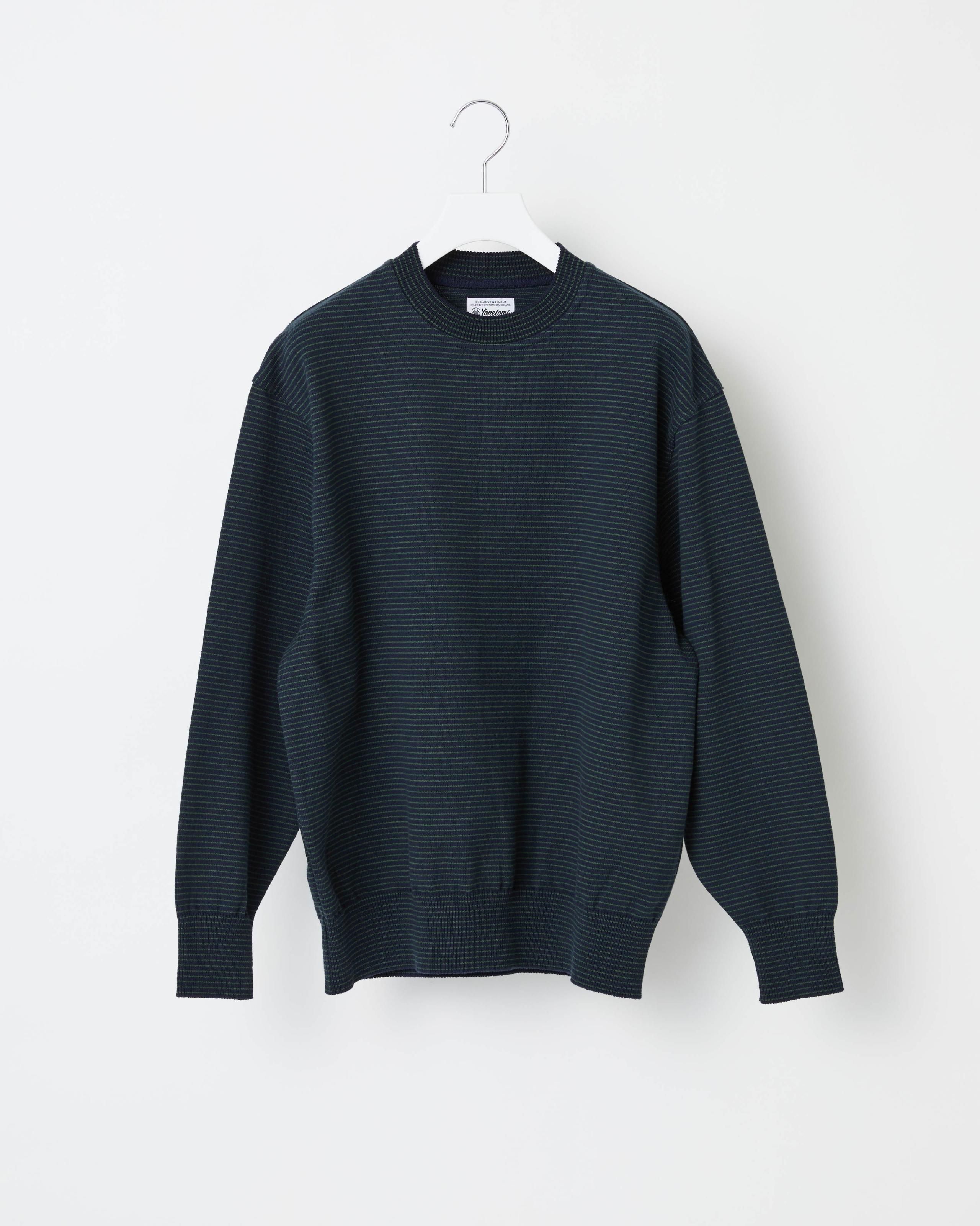 WAVE COTTON KNIT PULLOVER〈BORDER〉 - Yonetomi STORE ONLINE WAVE COTTON KNIT PULLOVER〈BORDER〉 - Yonetomi STORE ONLINE