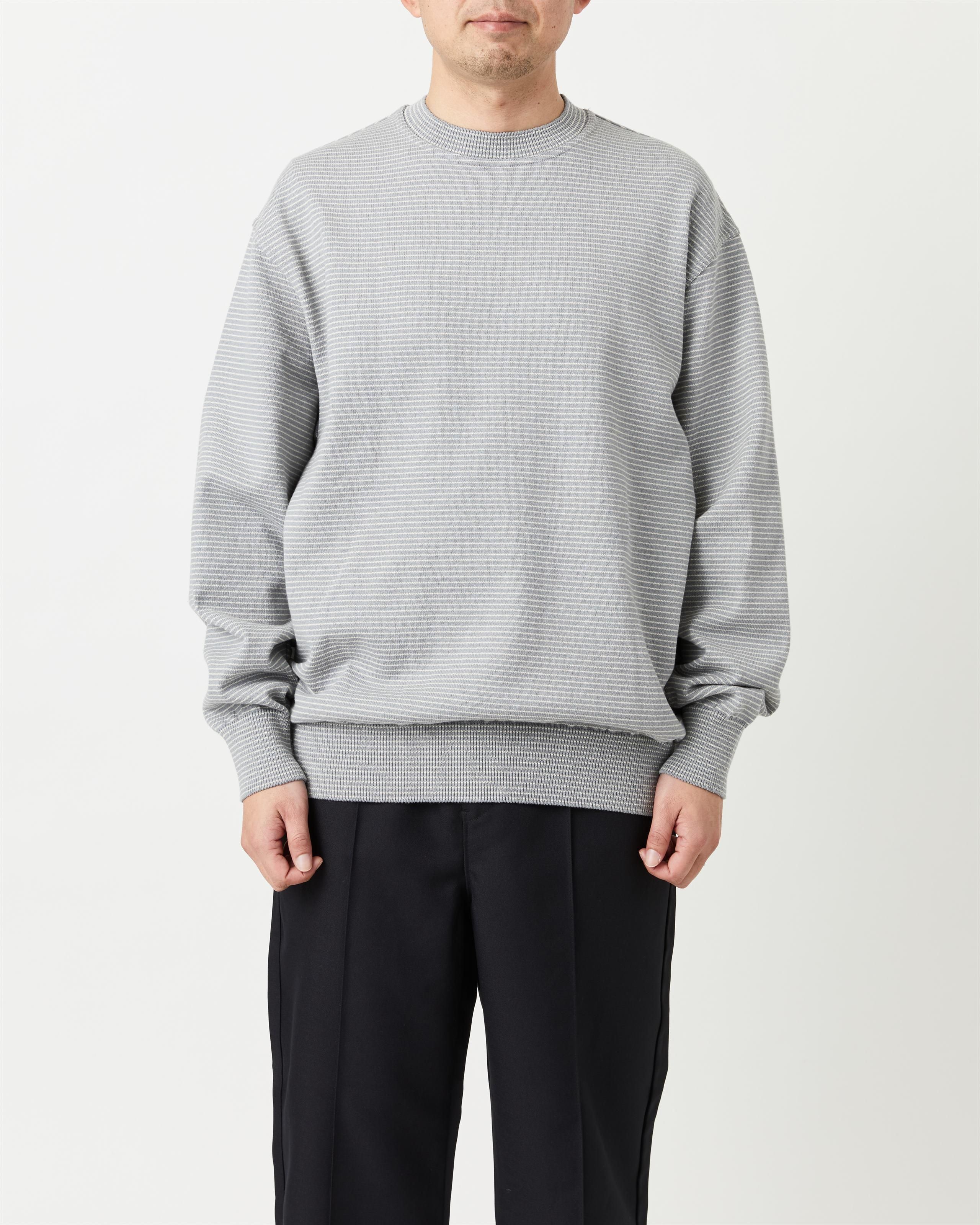 WAVE COTTON KNIT PULLOVER〈BORDER〉 - Yonetomi STORE ONLINE WAVE COTTON KNIT PULLOVER〈BORDER〉 - Yonetomi STORE ONLINE