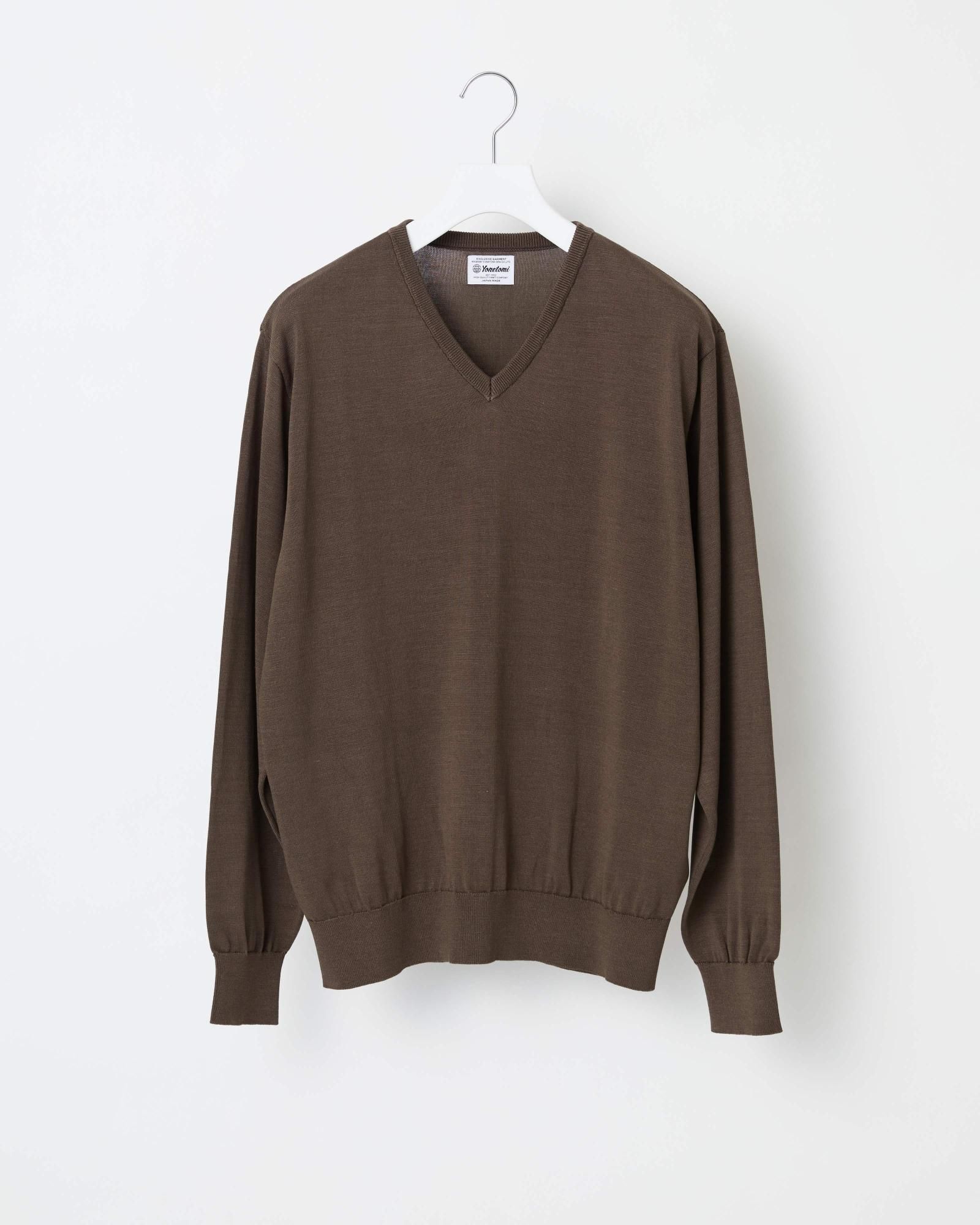 SILK KNIT PULLOVER〈V NECK〉 - Yonetomi STORE ONLINE|ヨネ SILK KNIT PULLOVER〈V NECK〉 - Yonetomi STORE ONLINE|ヨネ