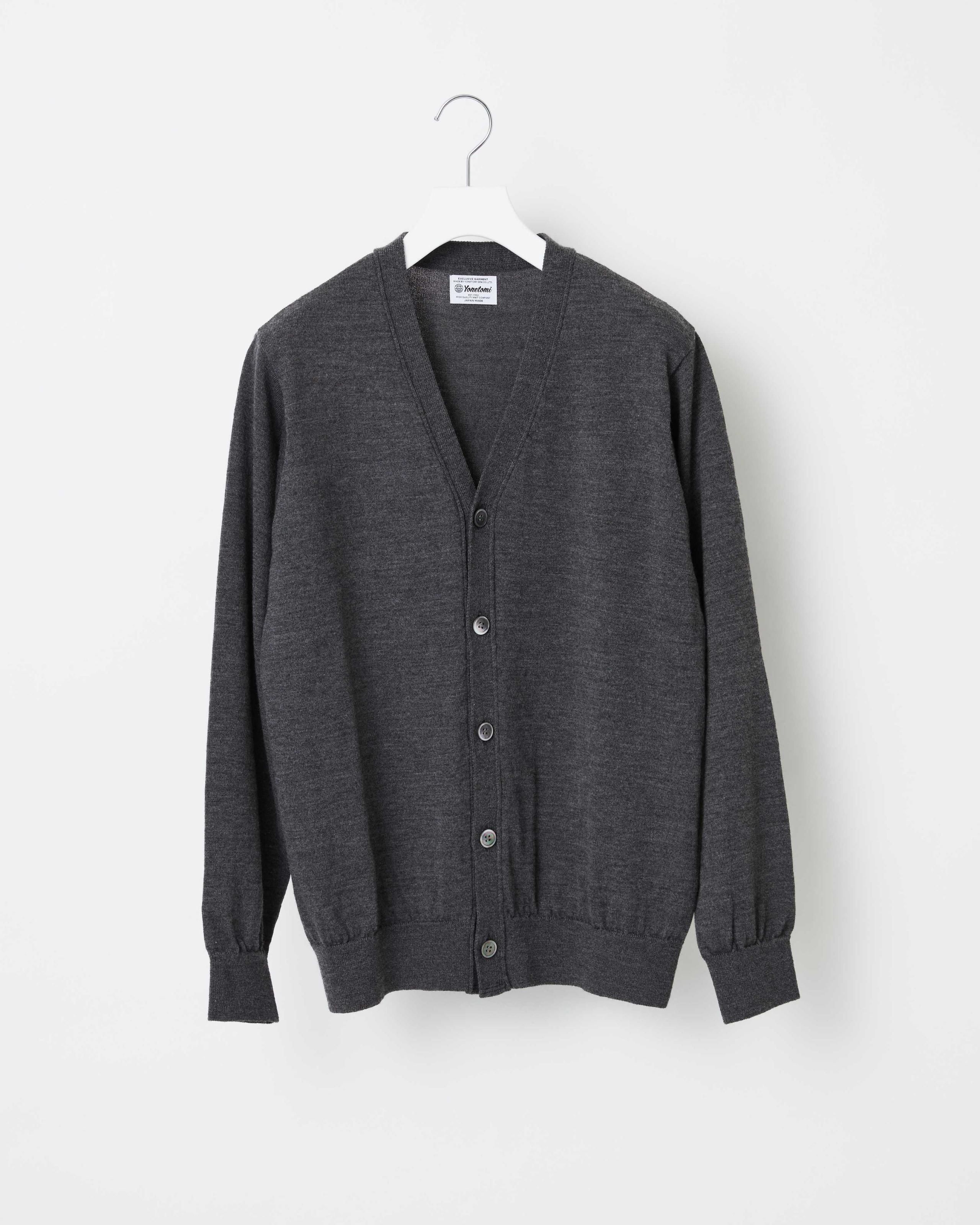 HIGH TWIST WOOL KNIT CARDIGAN - Yonetomi STORE ONLINE｜ヨネ