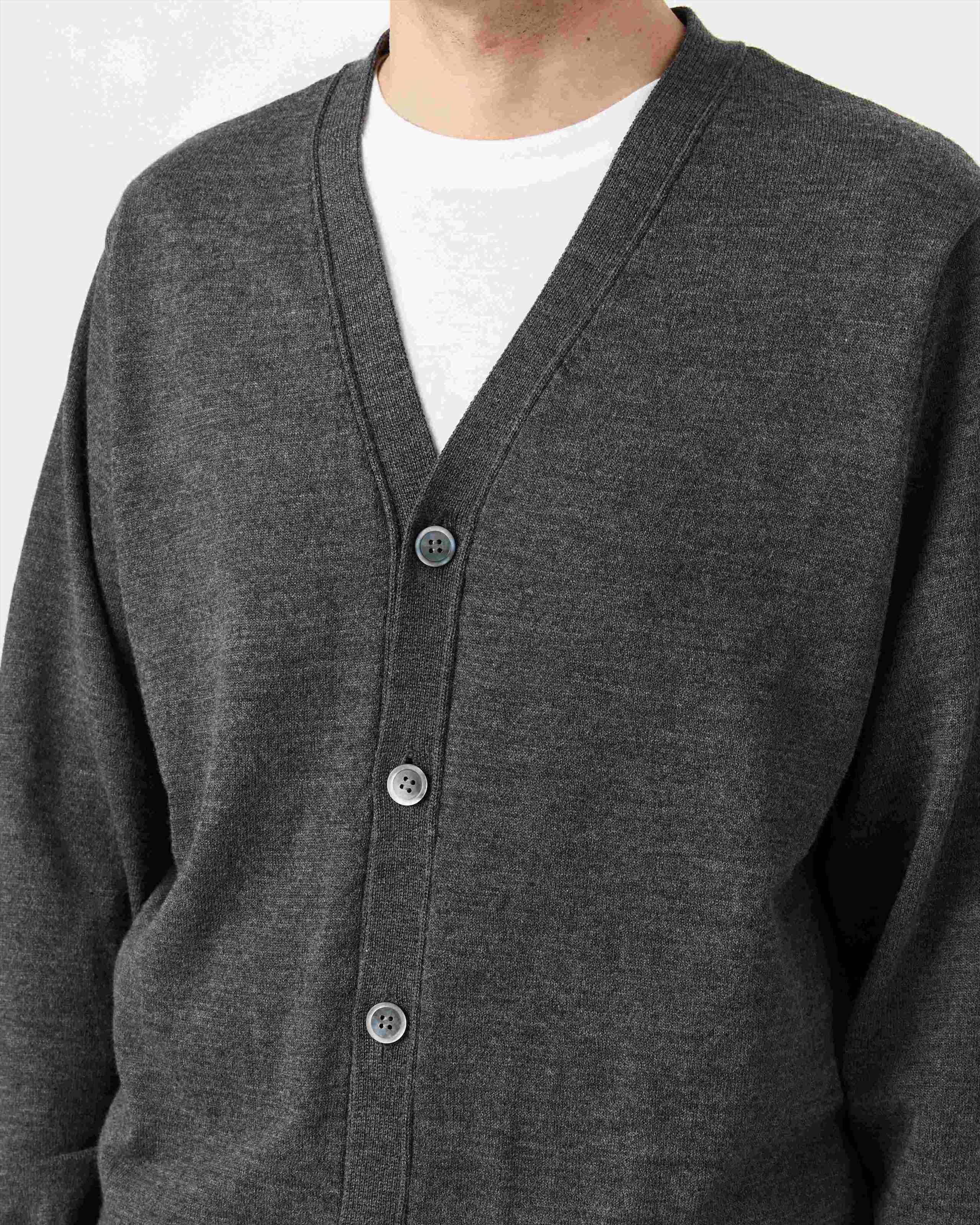 HIGH TWIST WOOL KNIT CARDIGAN - Yonetomi STORE ONLINE|ヨネ HIGH TWIST WOOL KNIT CARDIGAN - Yonetomi STORE ONLINE|ヨネ