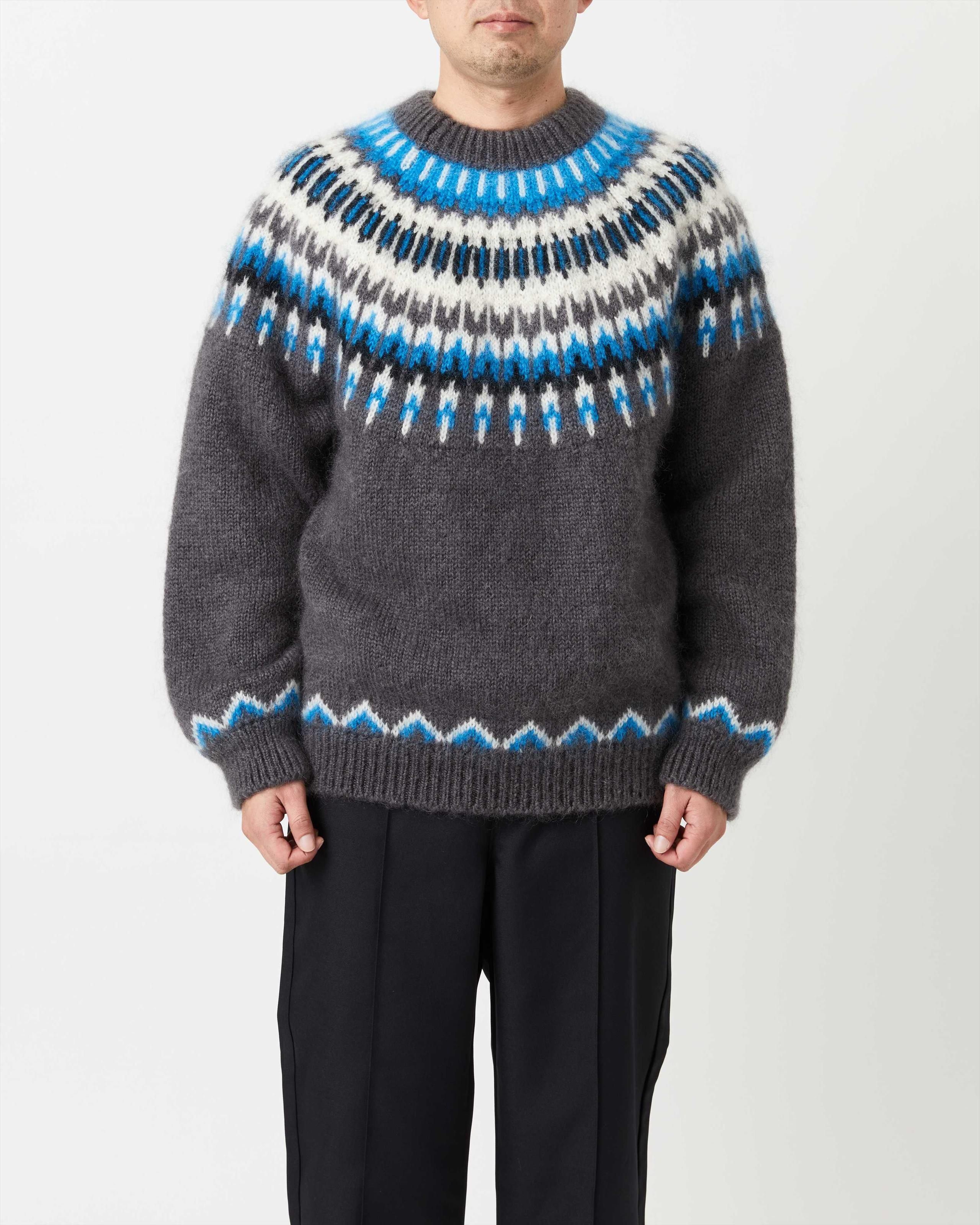 MOHAIR WOOL NORDIC KNIT PULLOVER - Yonetomi STORE ONLINE｜ヨネトミ