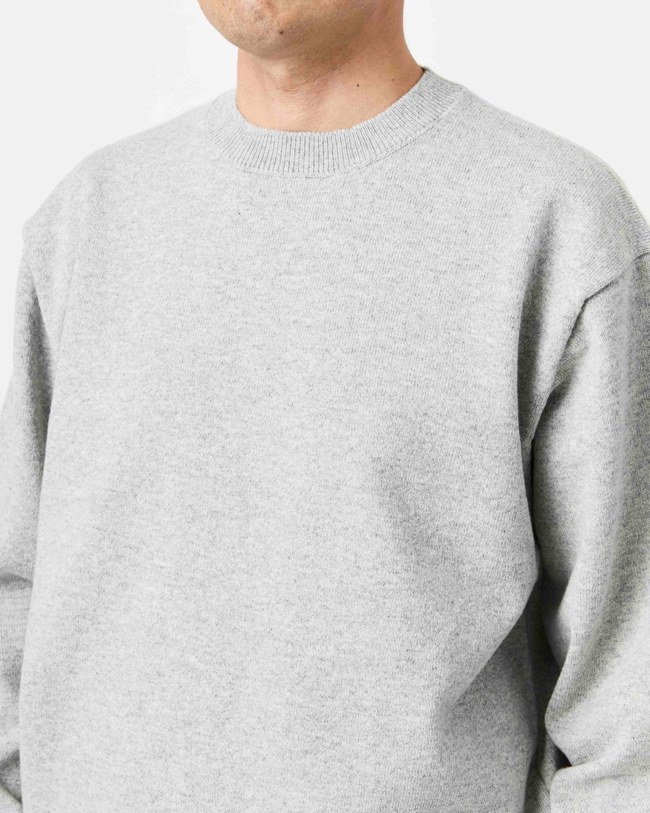 RIGID CASHMERE SWEATER Crew Neck Pullover - Top Gray RIGID CASHMERE SWEATER Crew Neck Pullover - Top Gray