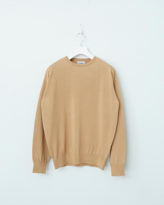 RIGID CASHMERE SWEATER Crew Neck Pullover - RAW - Yonetomi RIGID CASHMERE SWEATER Crew Neck Pullover - RAW - Yonetomi