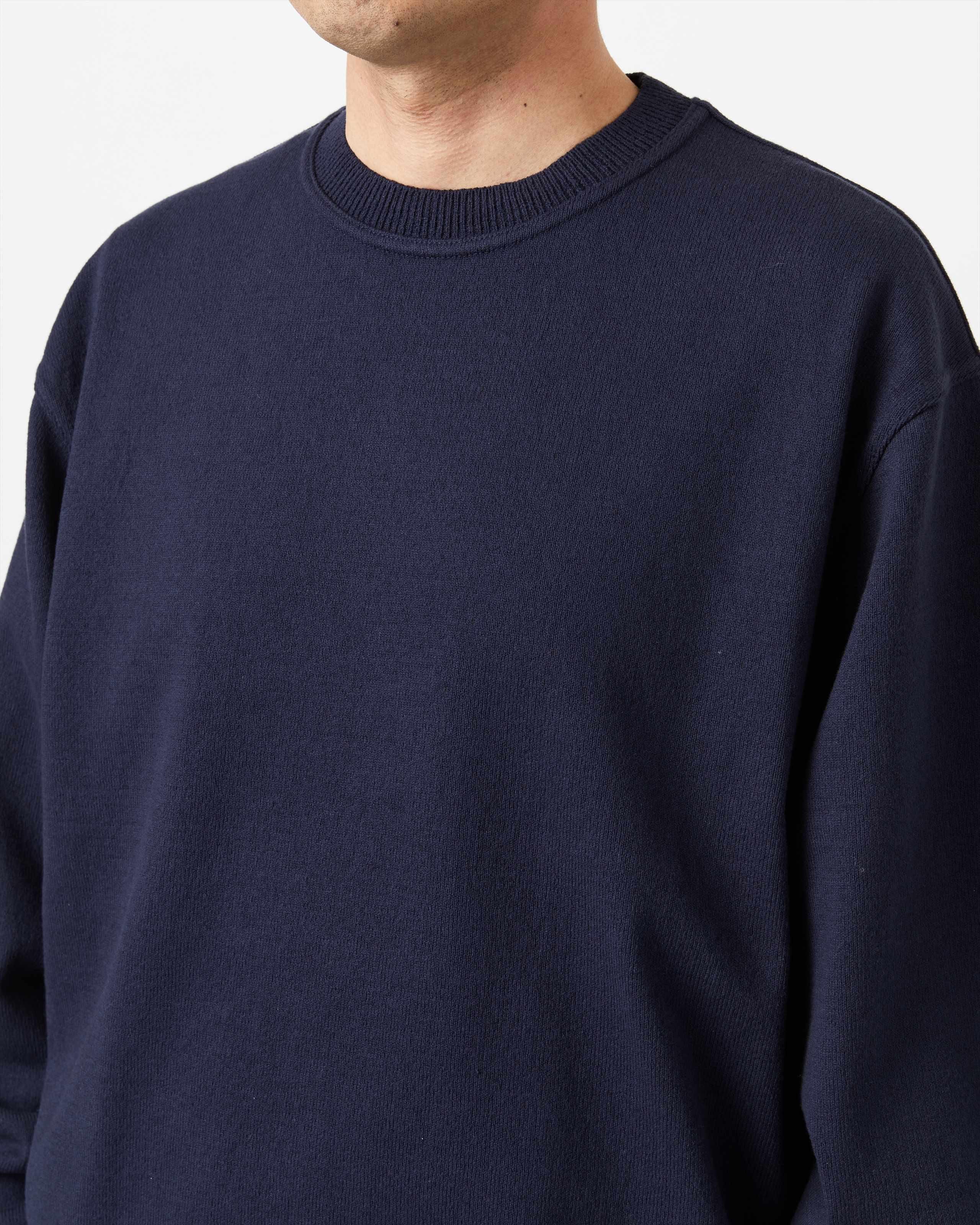 トップス Yonetomi WAVE COTTON KNIT PULLOVER BLACK WAVE COTTON KNIT PULLOVER〈BORDER〉 - Yonetomi STORE ONLINE