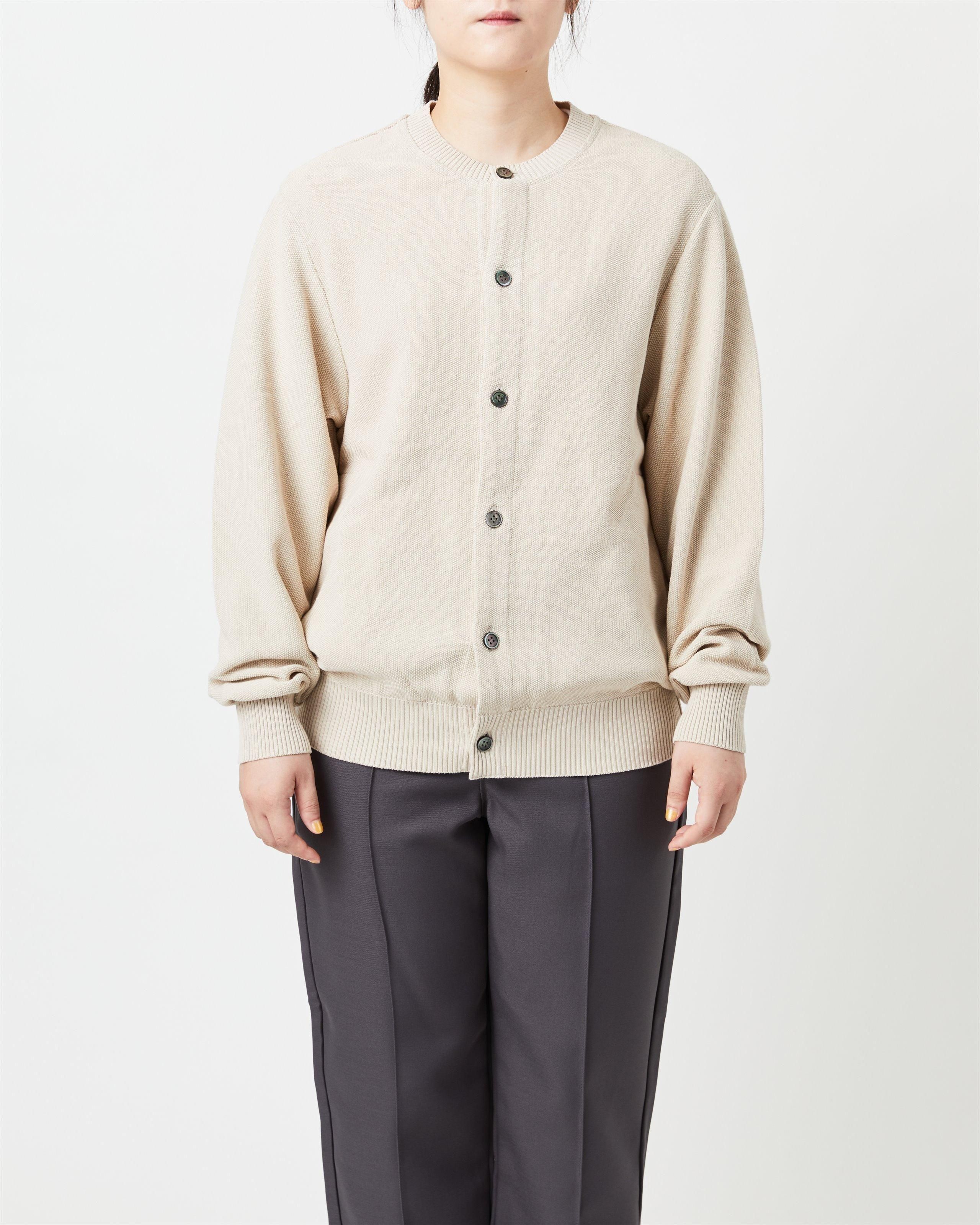 GIMA COTTON KNIT CARDIGAN 〈CREW NECK〉 - Yonetomi STORE